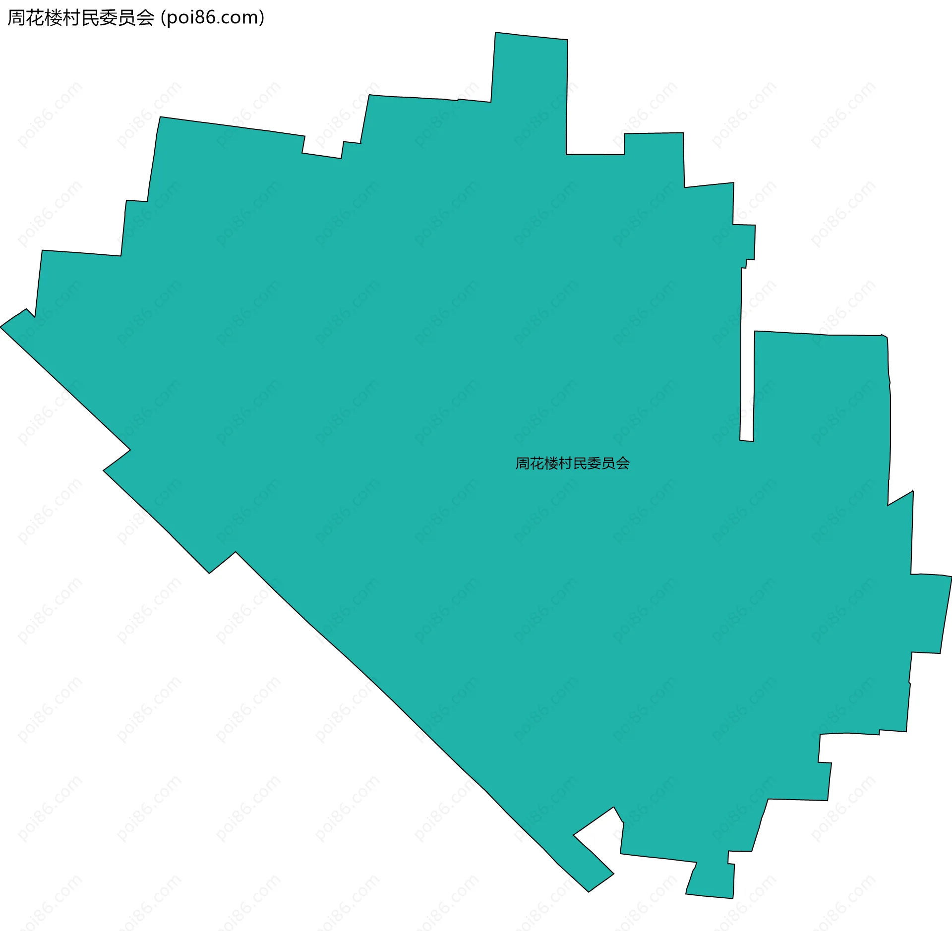 周花楼村民委员会边界地图