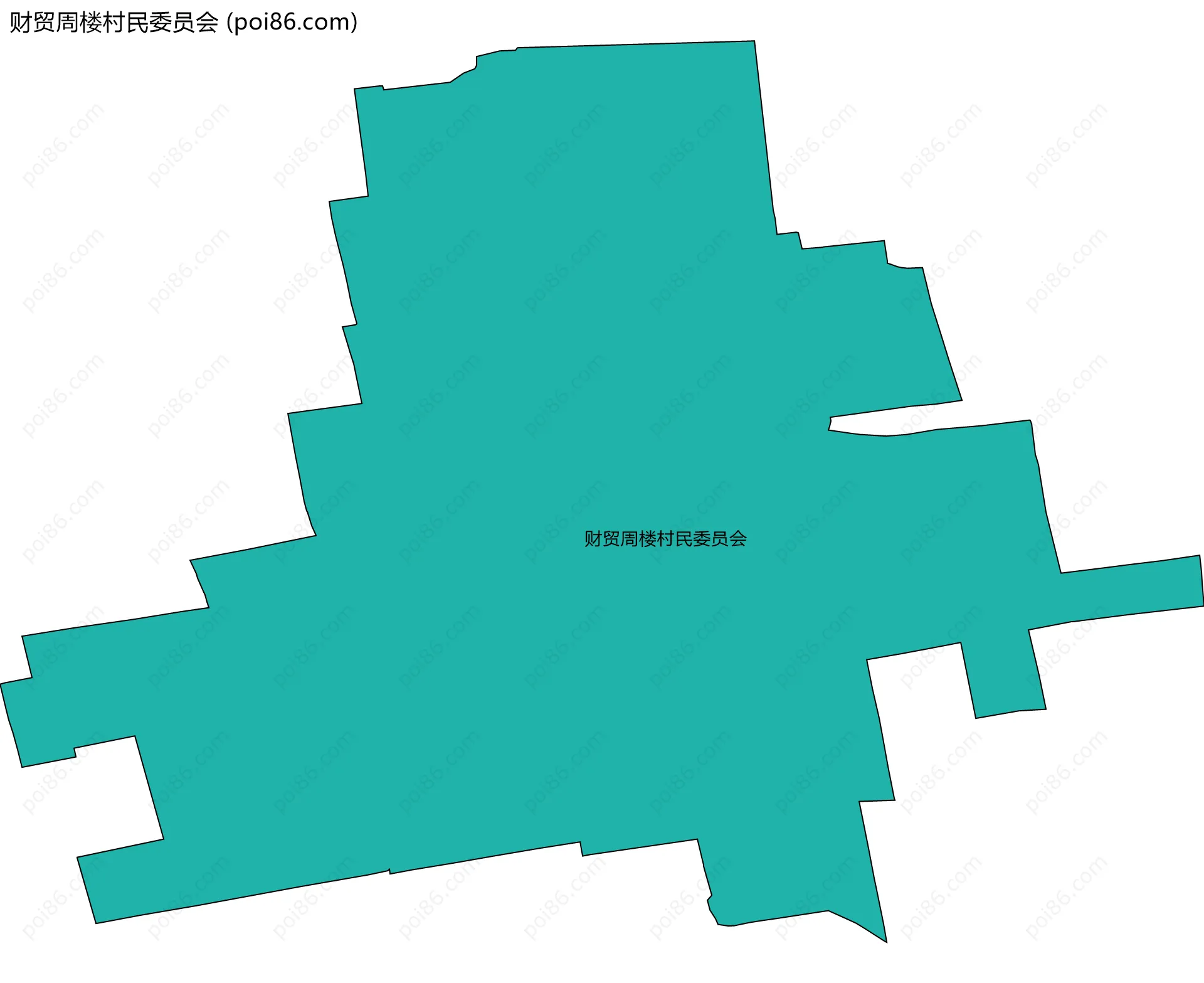 财贸周楼村民委员会边界地图