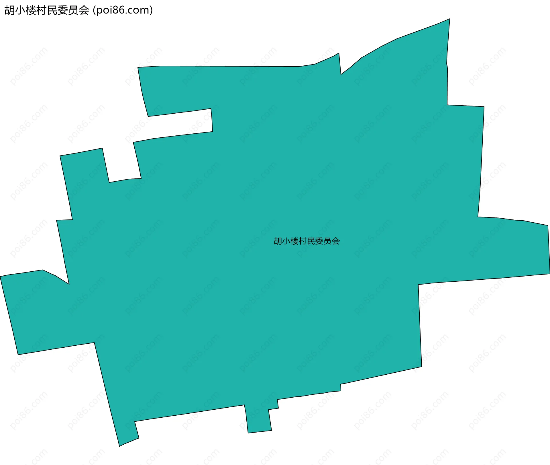 胡小楼村民委员会边界地图