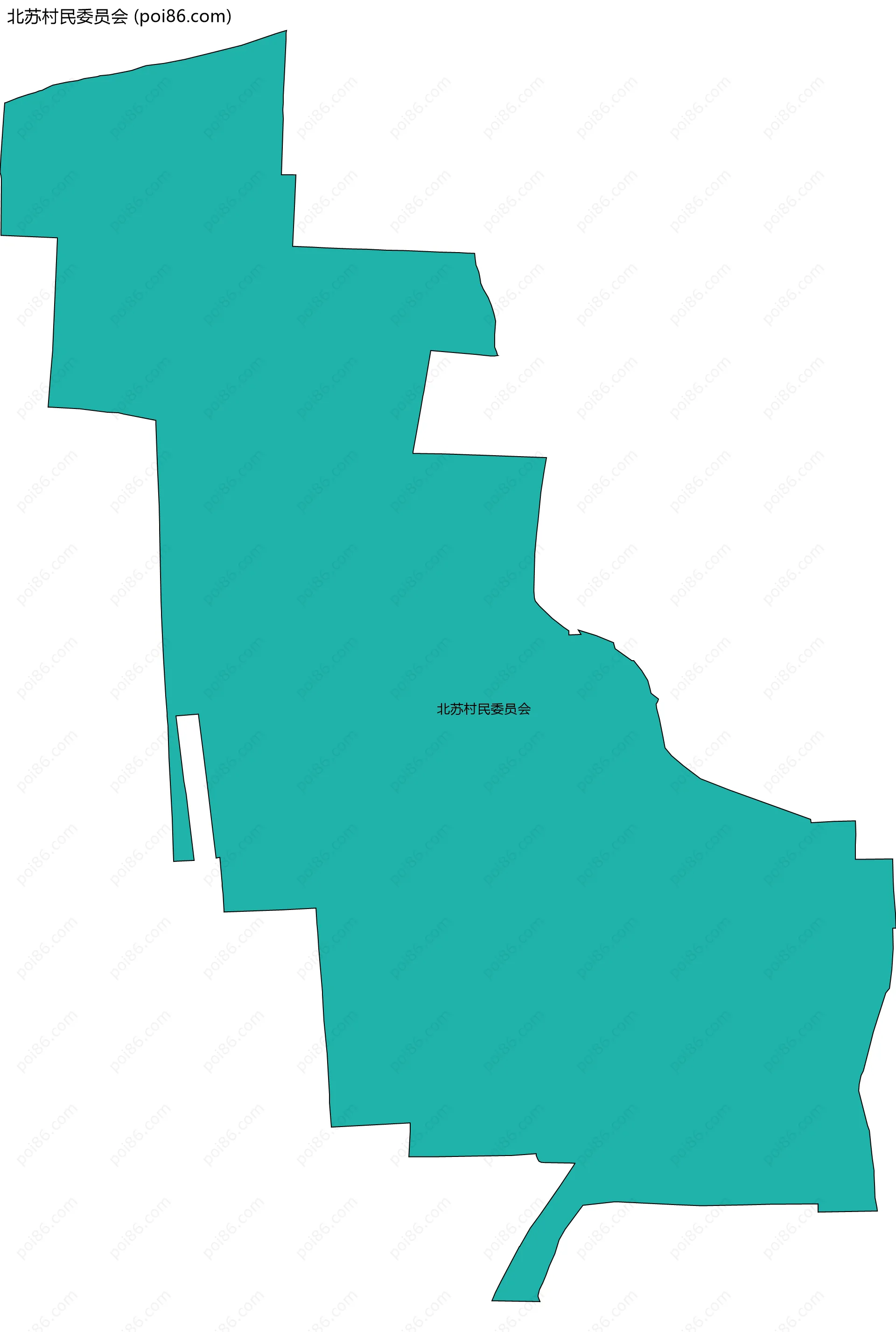 北苏村民委员会边界地图