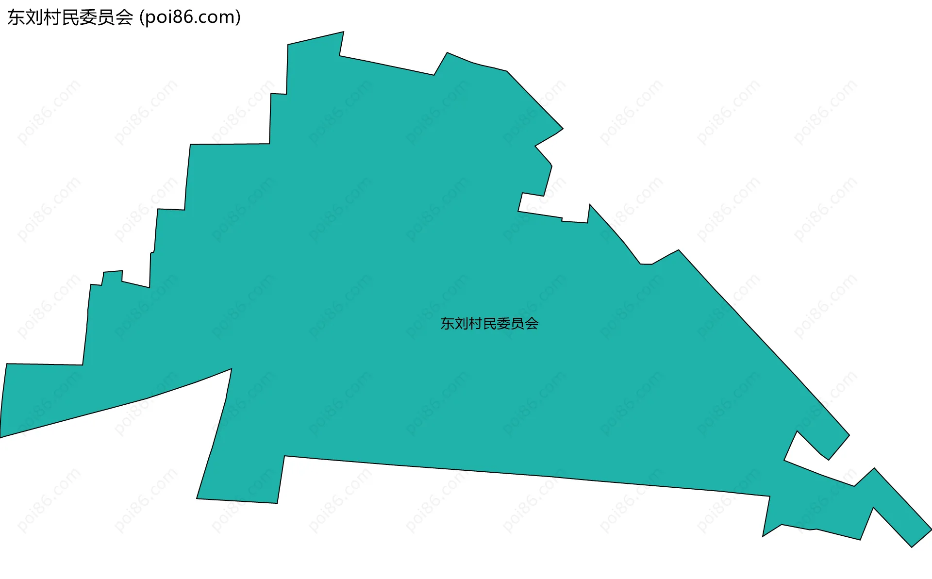 东刘村民委员会边界地图