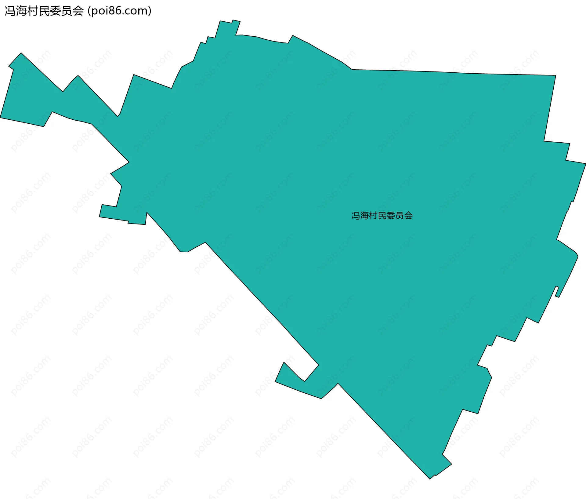 冯海村民委员会边界地图