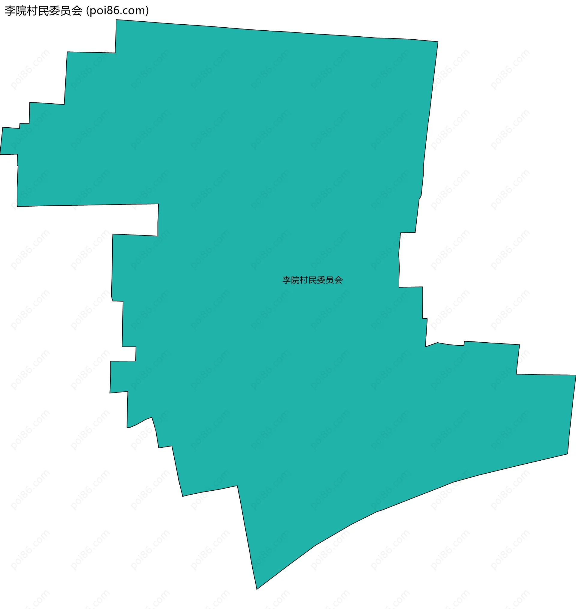 李院村民委员会边界地图