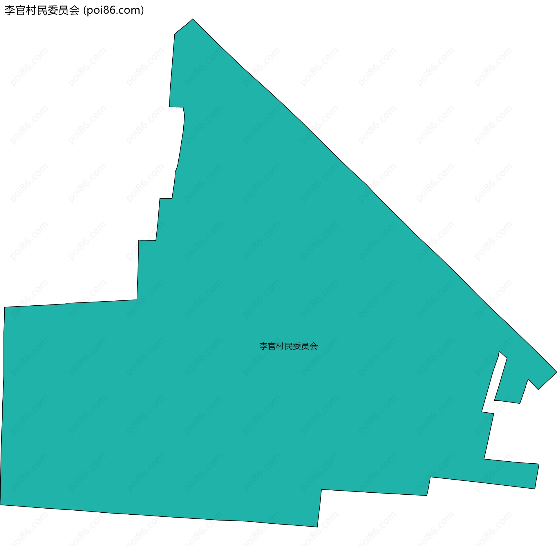 李官村民委员会边界地图