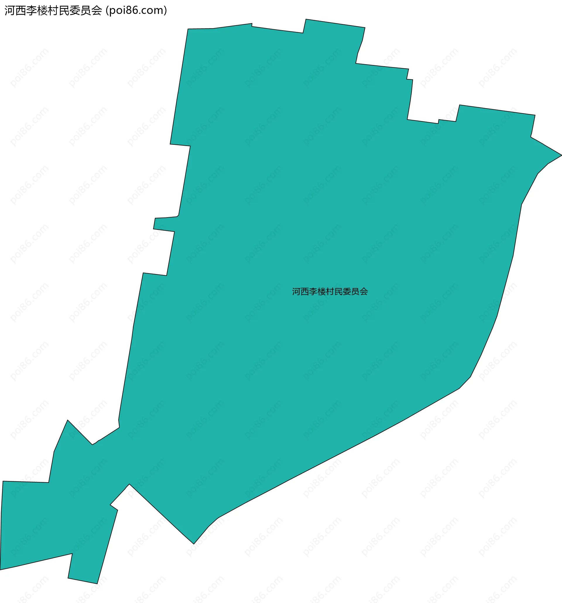 河西李楼村民委员会边界地图