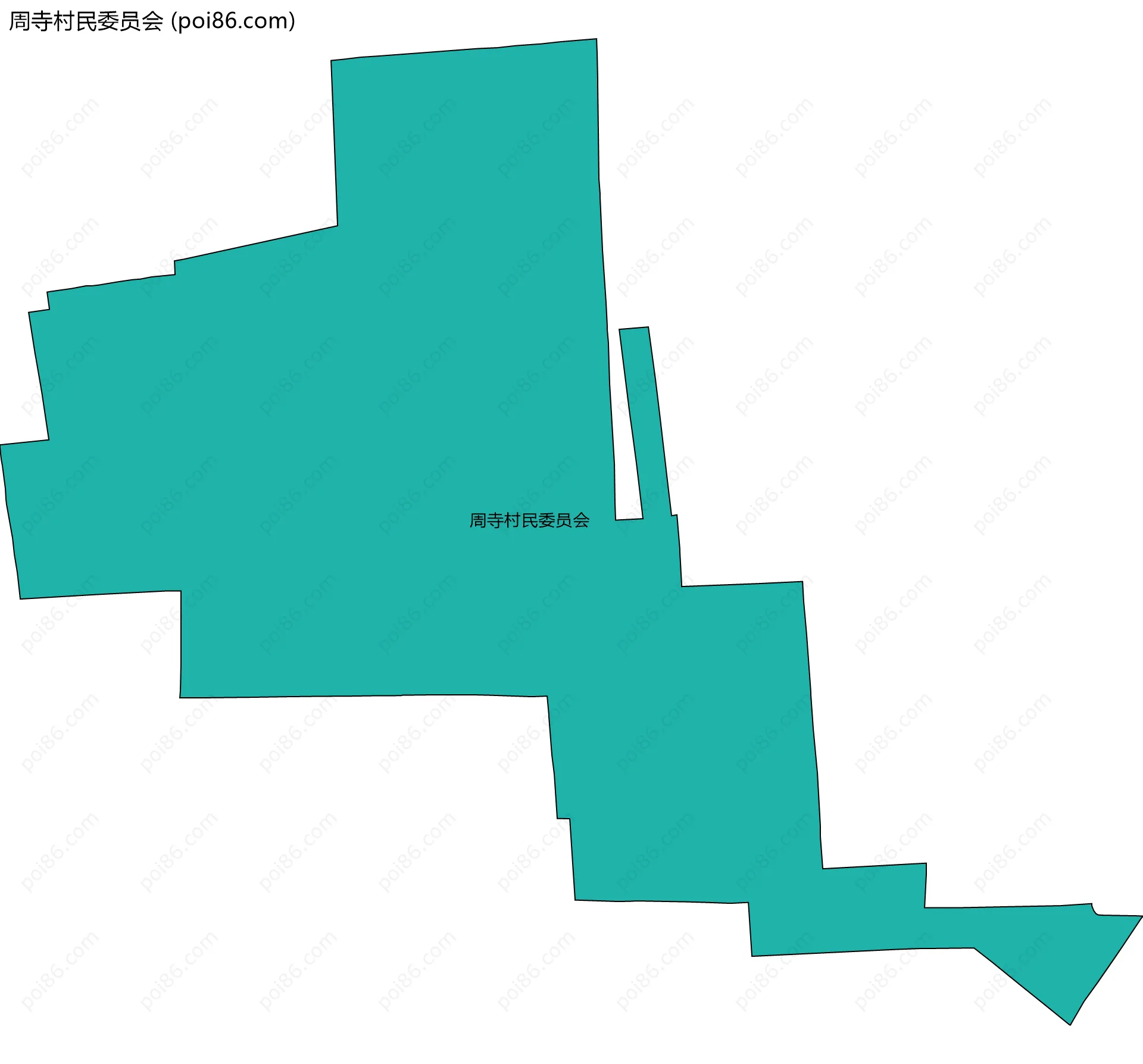 周寺村民委员会边界地图