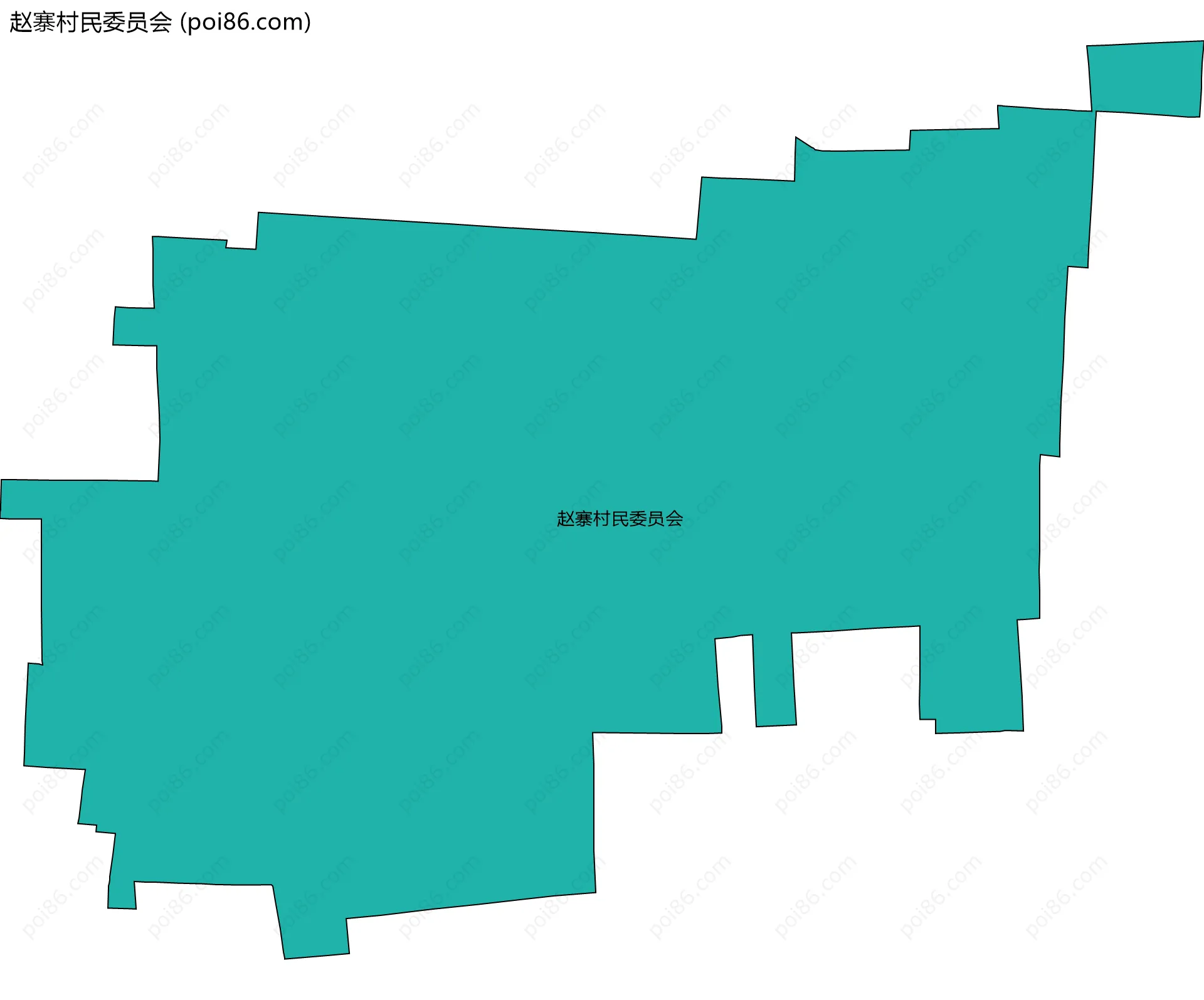 赵寨村民委员会边界地图