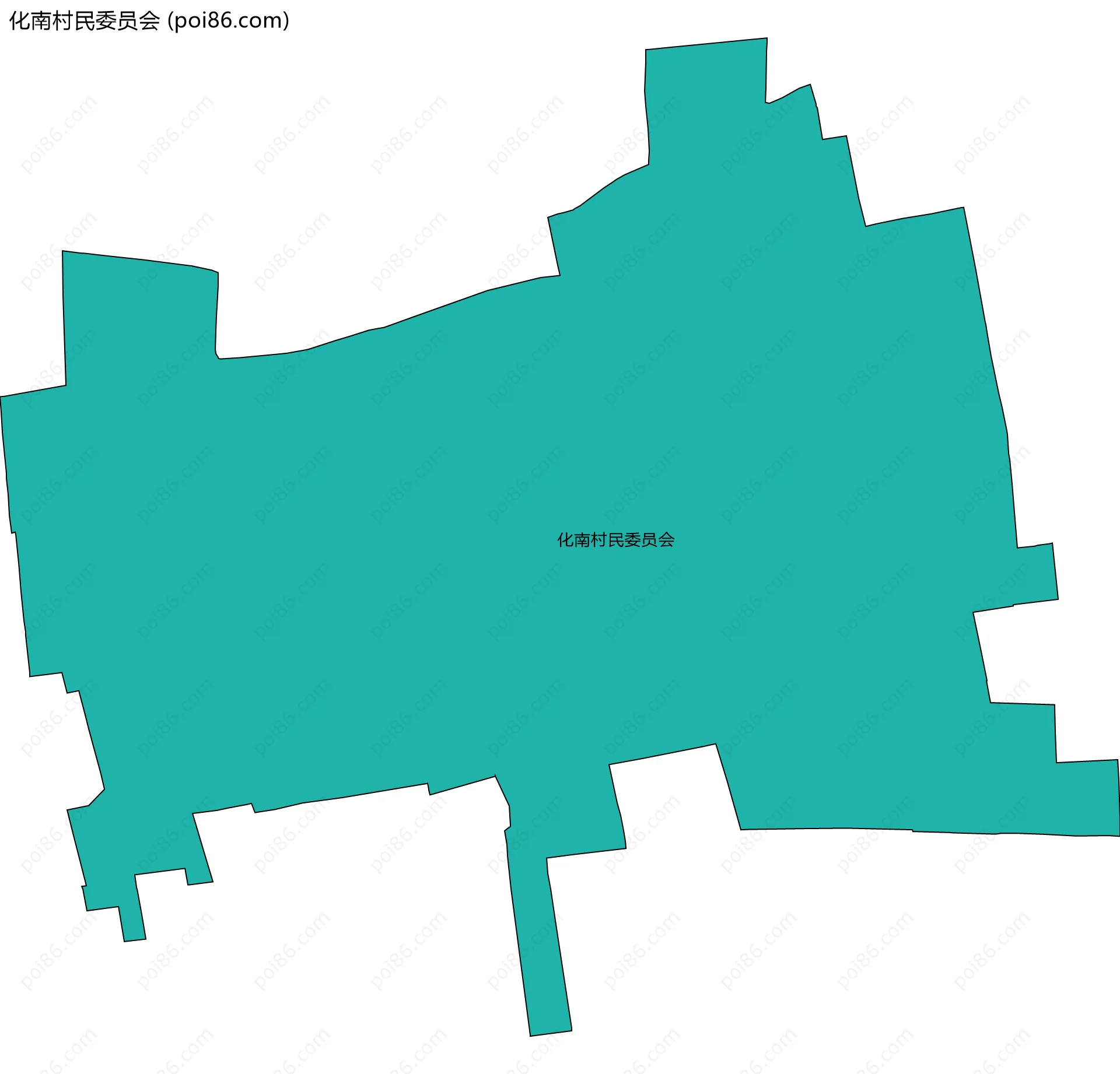 化南村民委员会边界地图