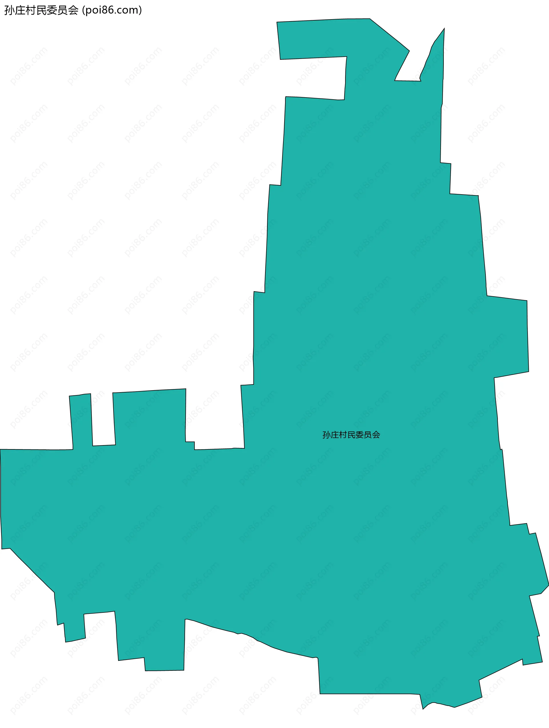 孙庄村民委员会边界地图