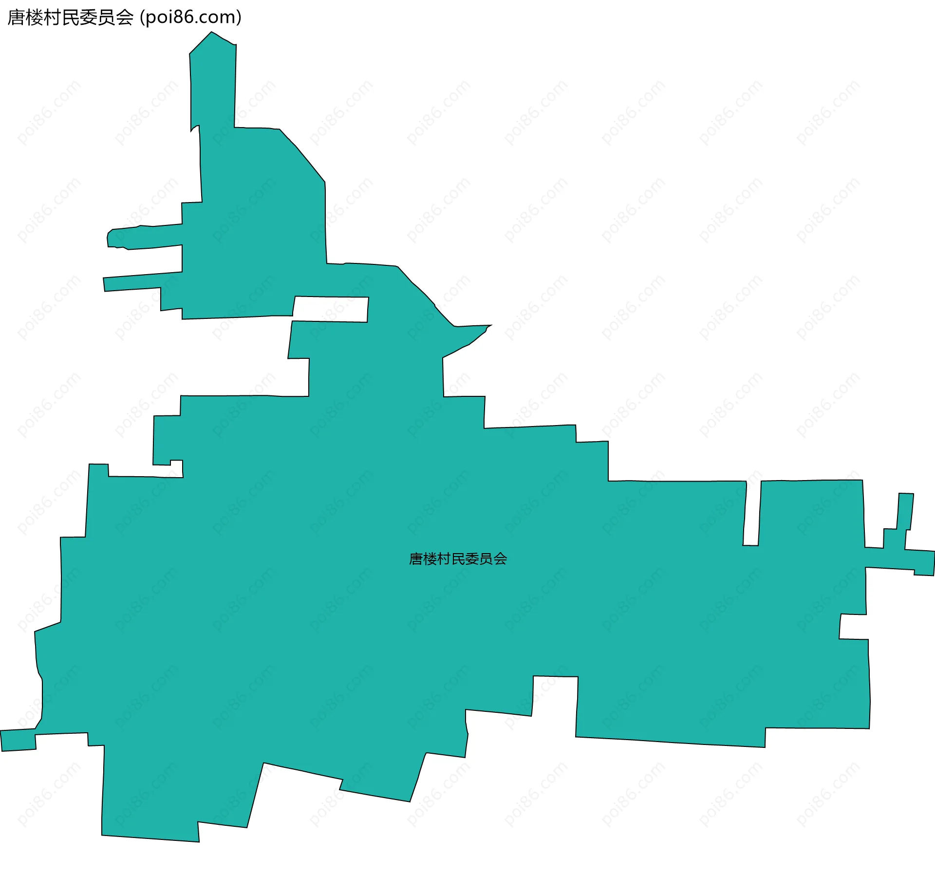 唐楼村民委员会边界地图