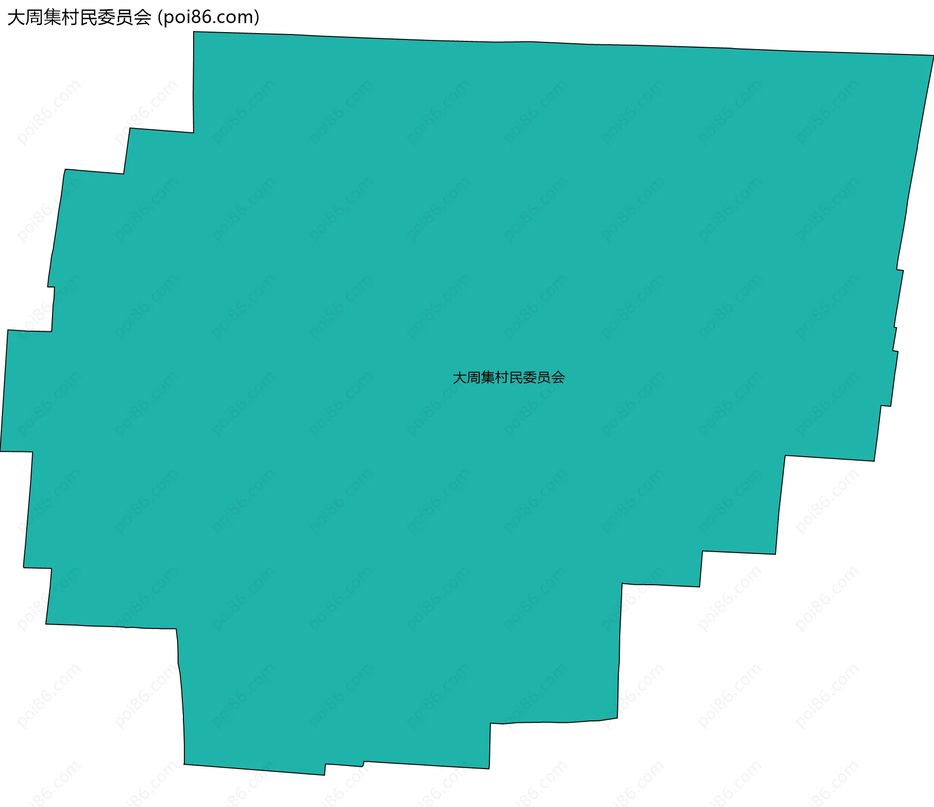 大周集村民委员会边界地图