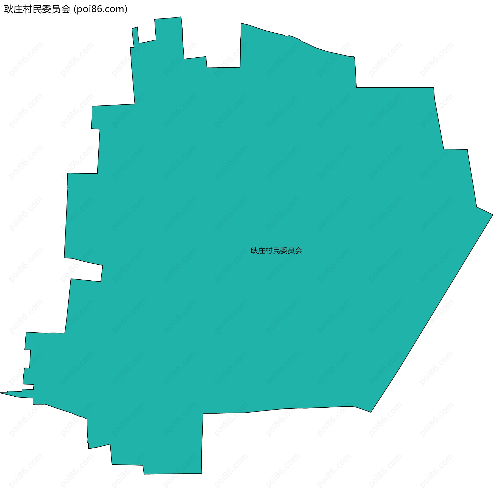 耿庄村民委员会边界地图