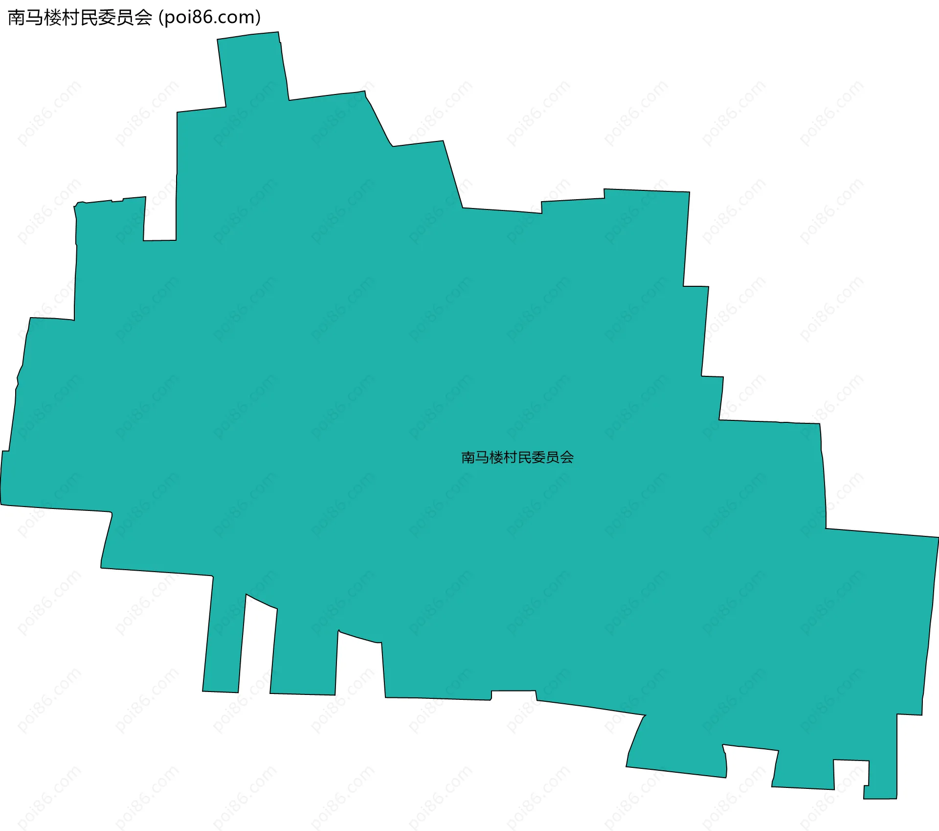 南马楼村民委员会边界地图