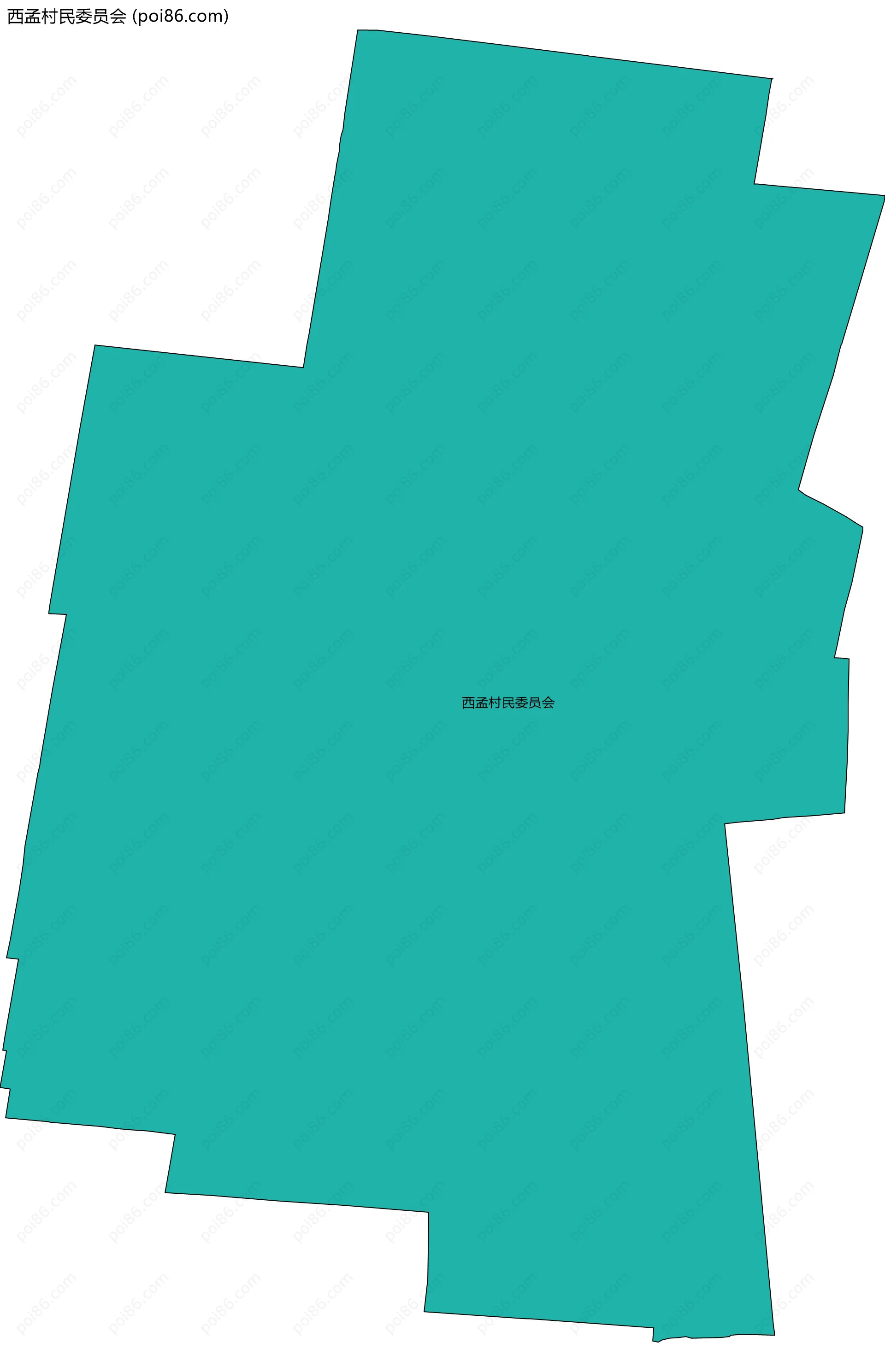 西孟村民委员会边界地图