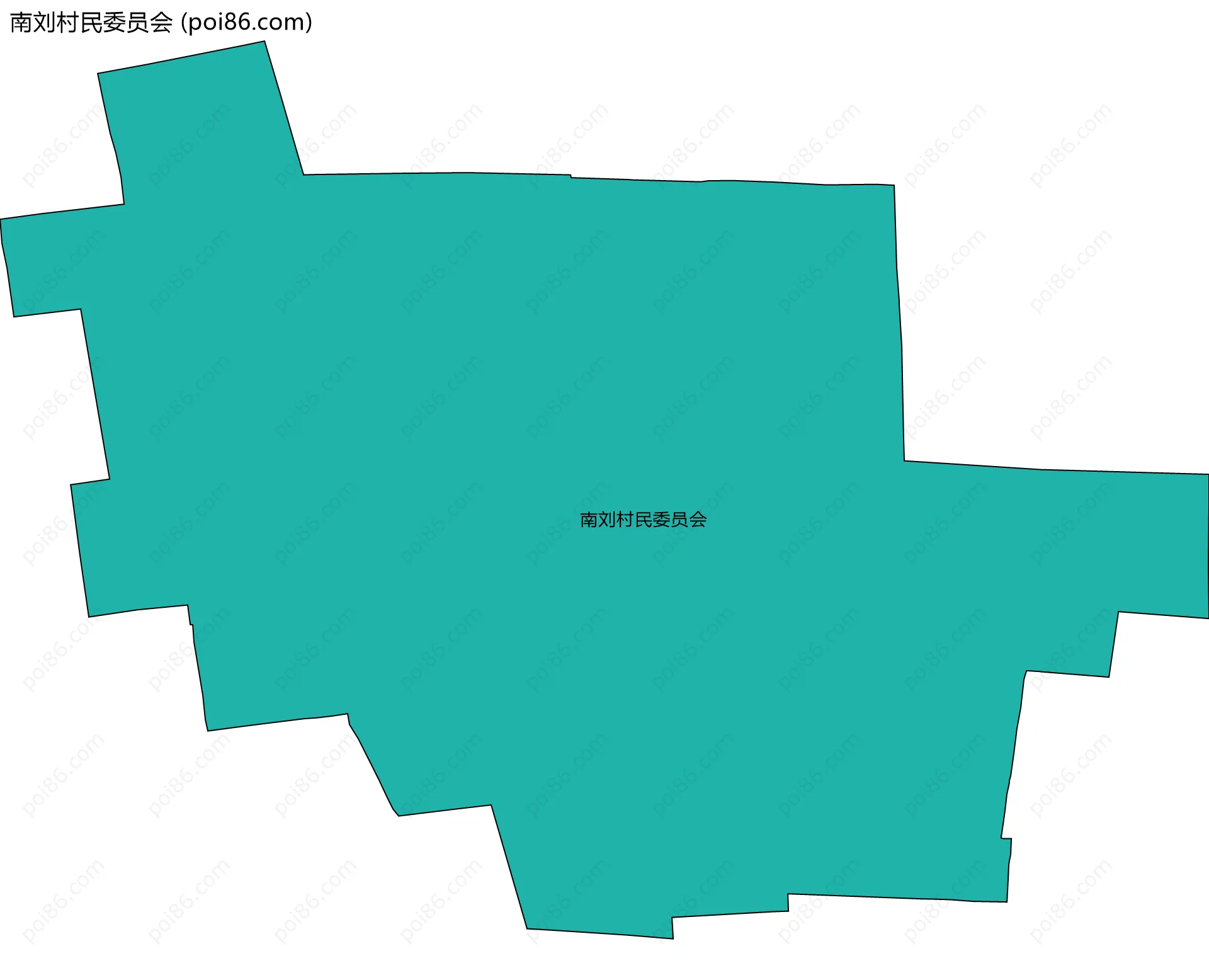 南刘村民委员会边界地图