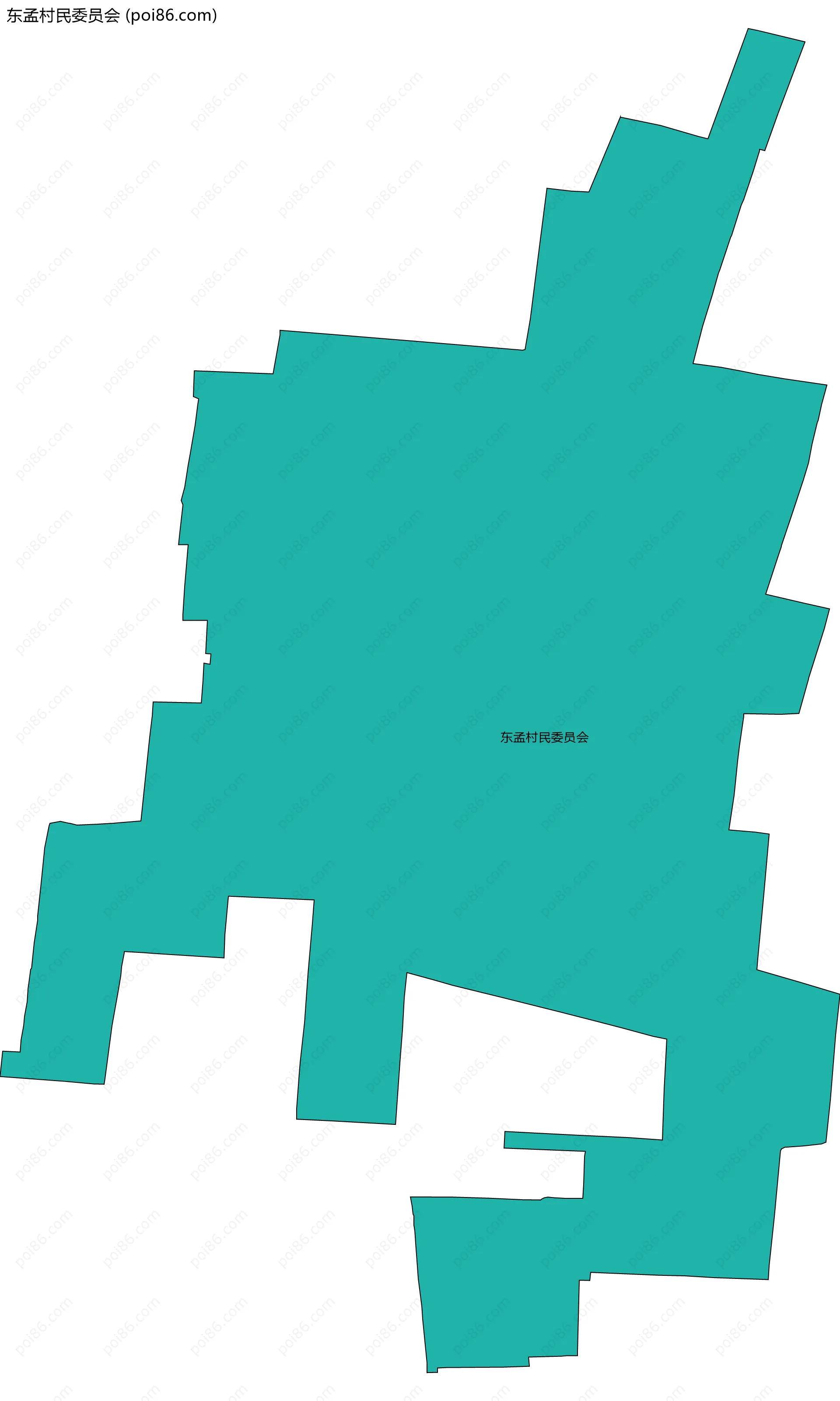 东孟村民委员会边界地图