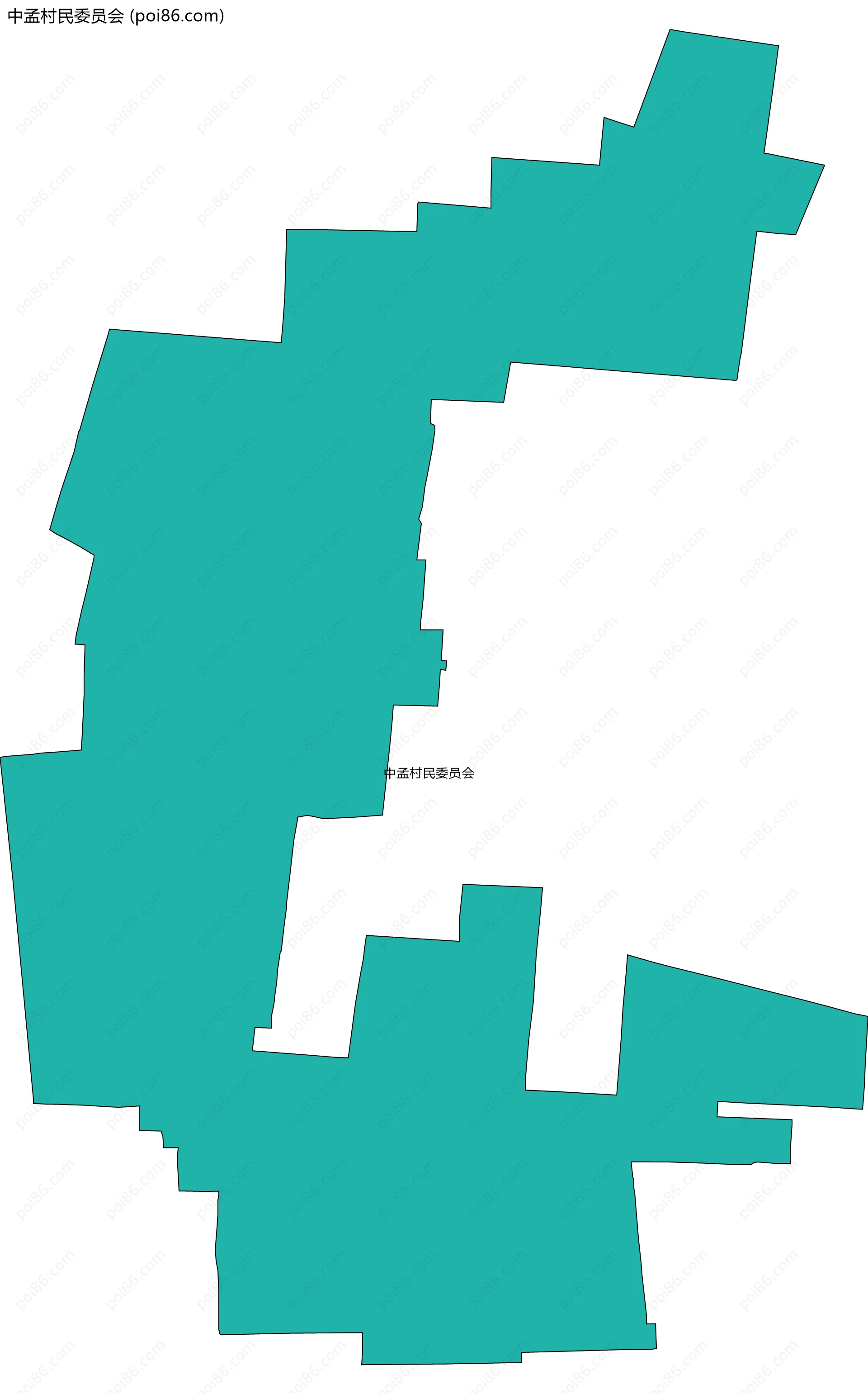 中孟村民委员会边界地图