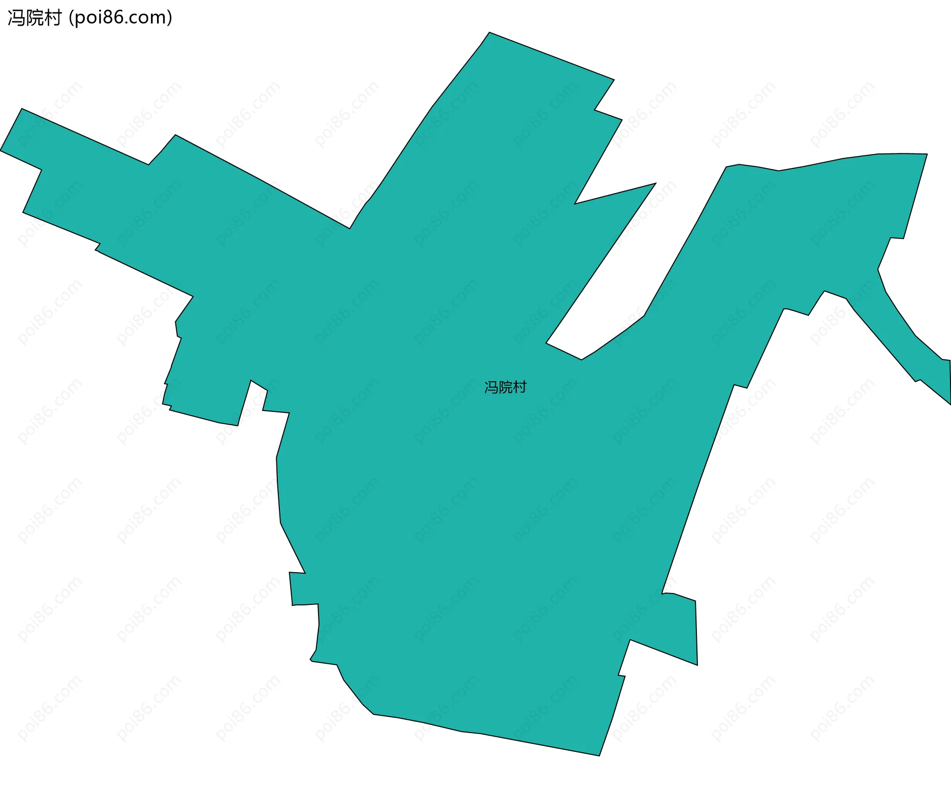 冯院村边界地图