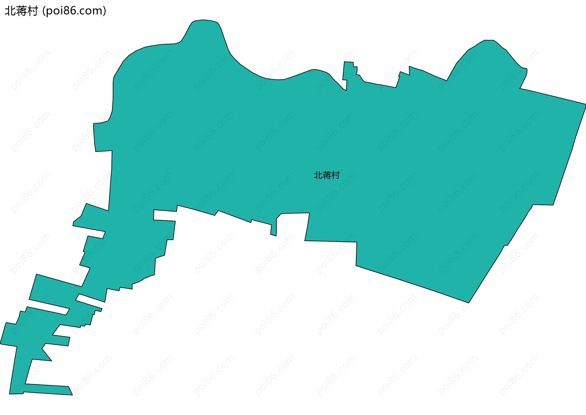 北蒋村边界地图
