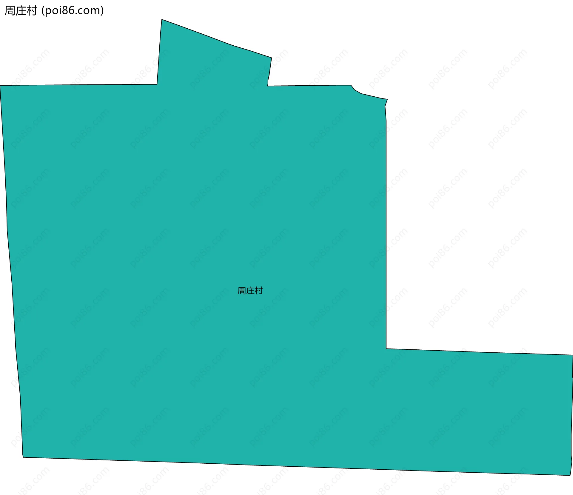 周庄村边界地图