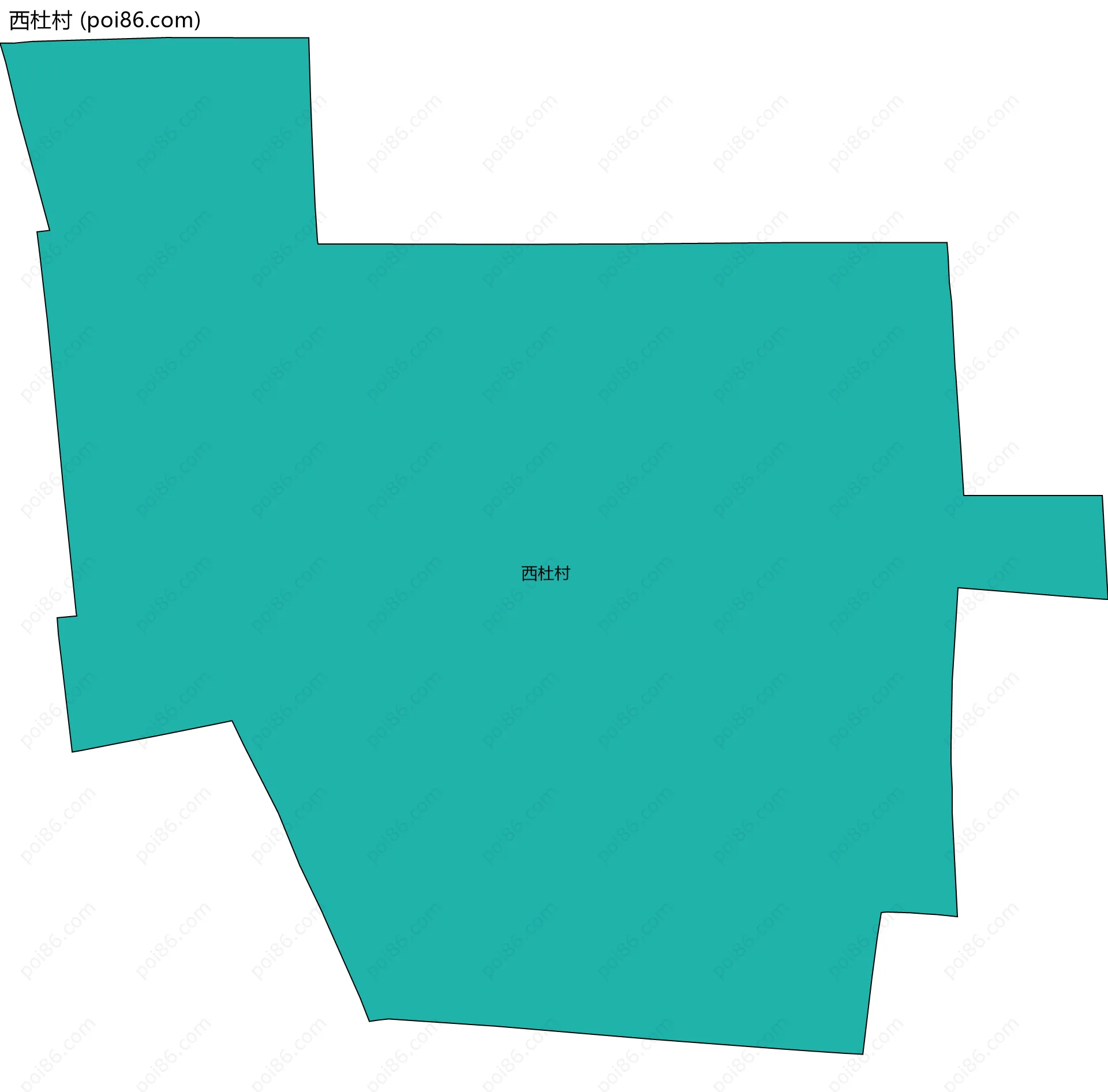西杜村边界地图