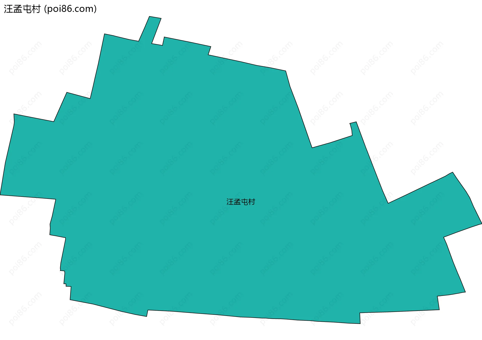 汪孟屯村边界地图