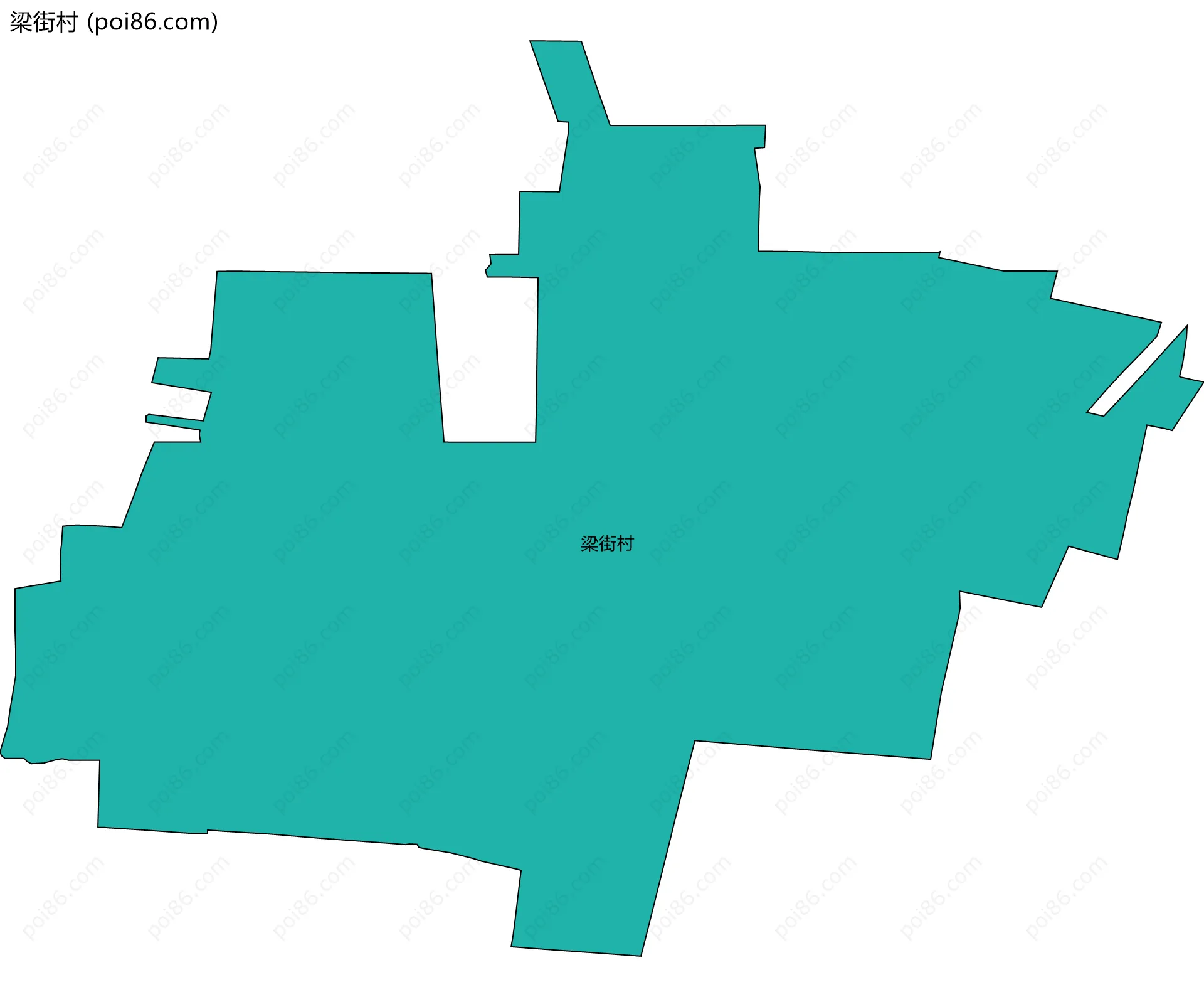 梁街村边界地图