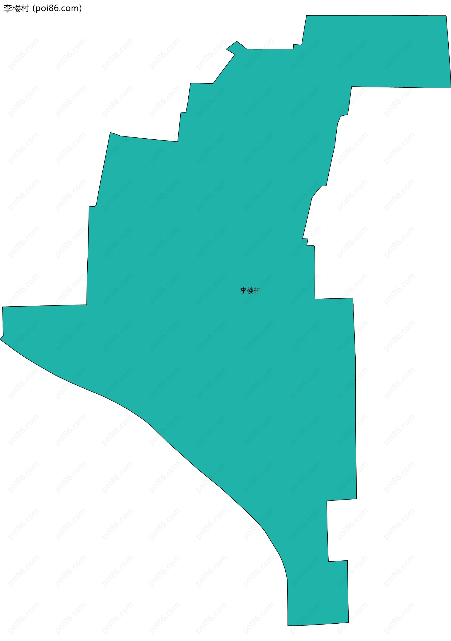 李楼村边界地图