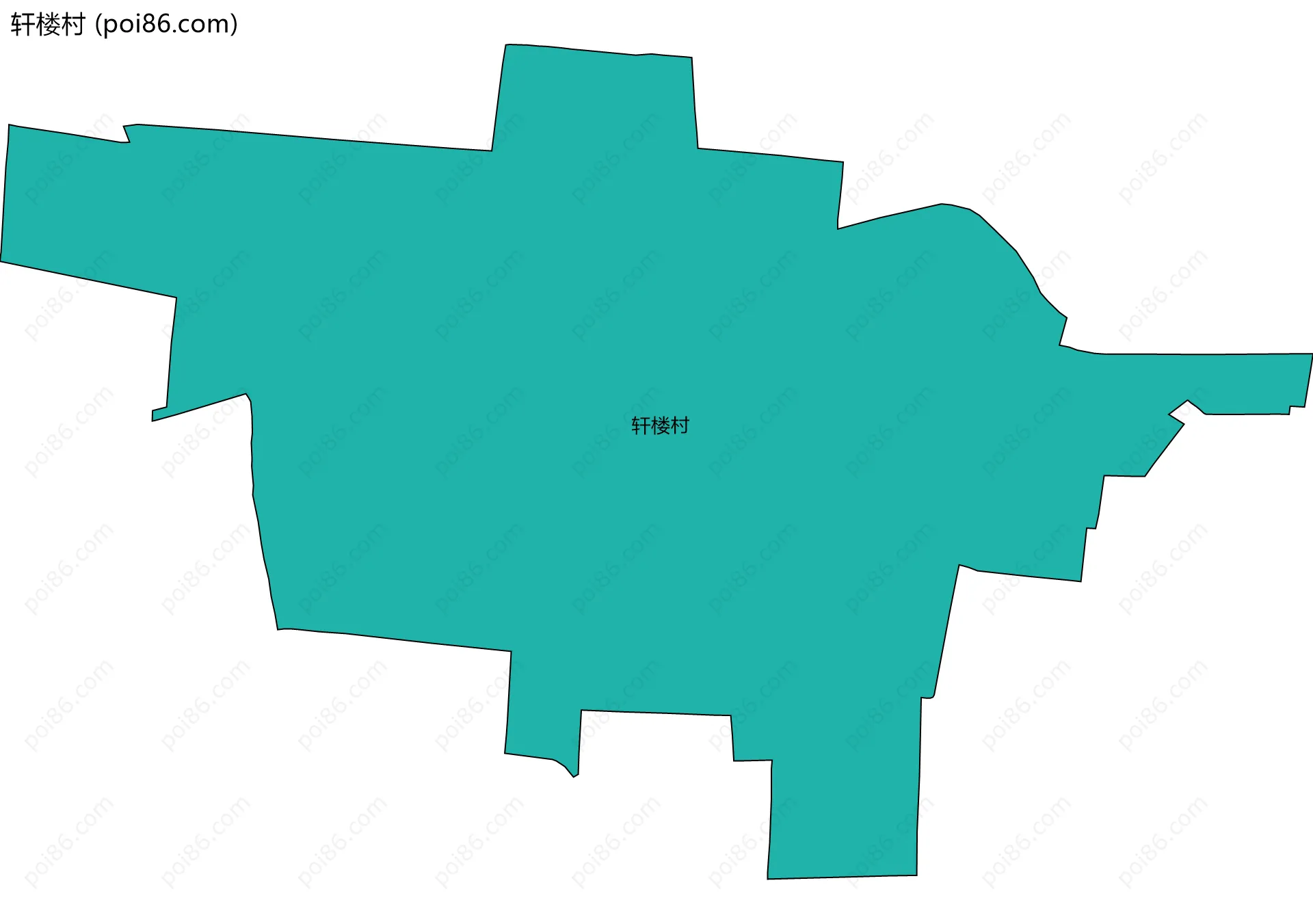 轩楼村边界地图
