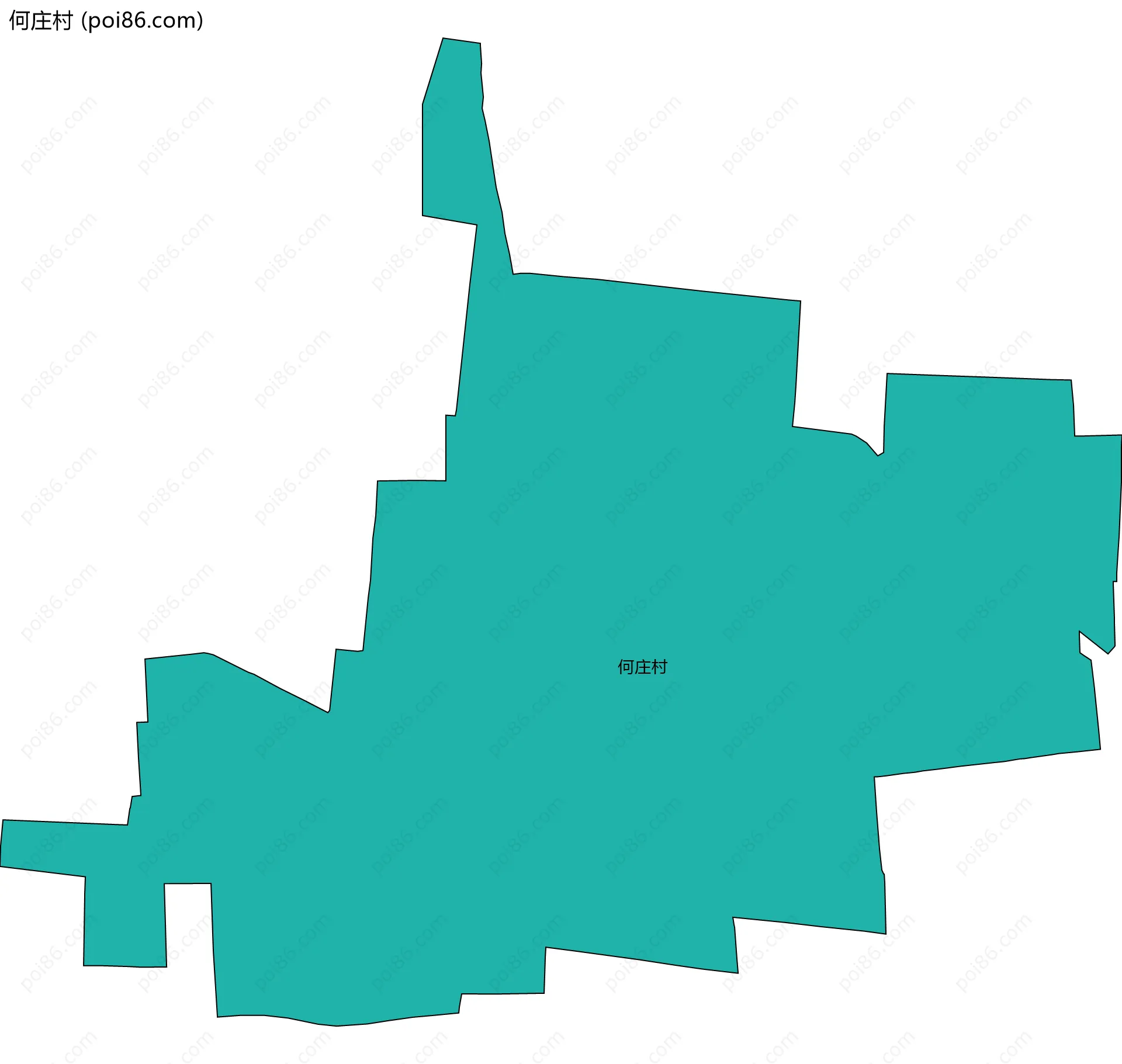 何庄村边界地图