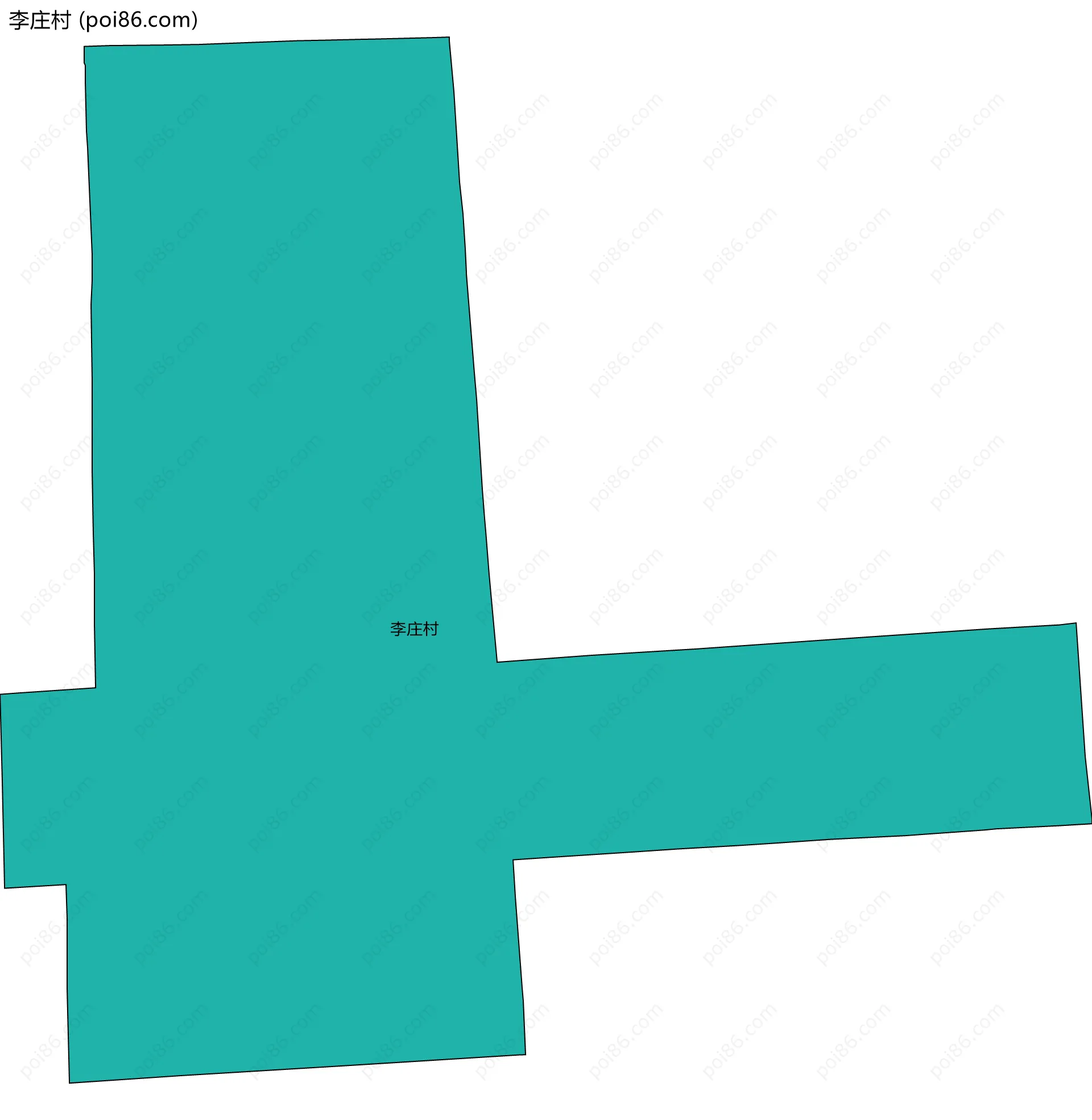 李庄村边界地图