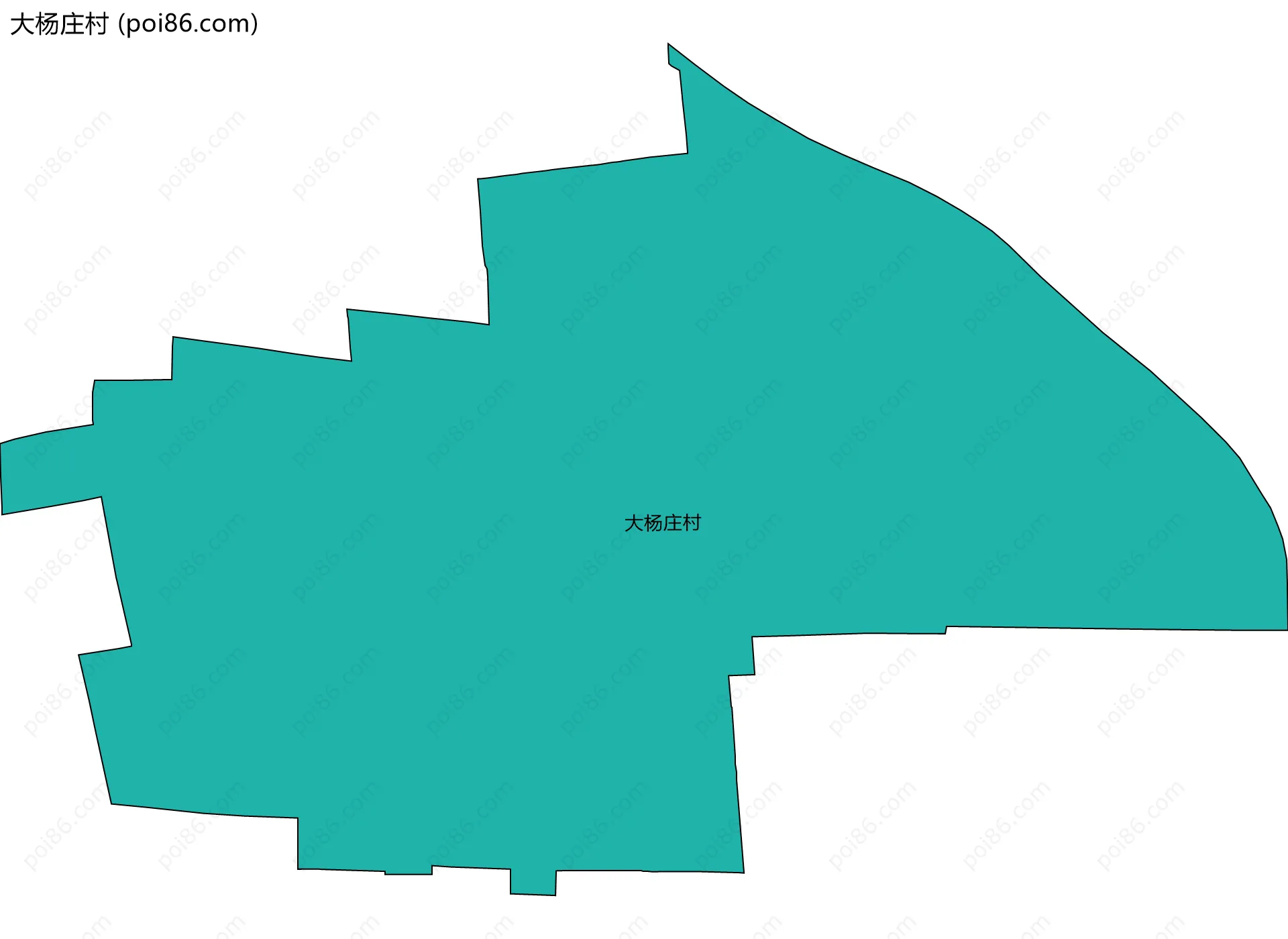 大杨庄村边界地图