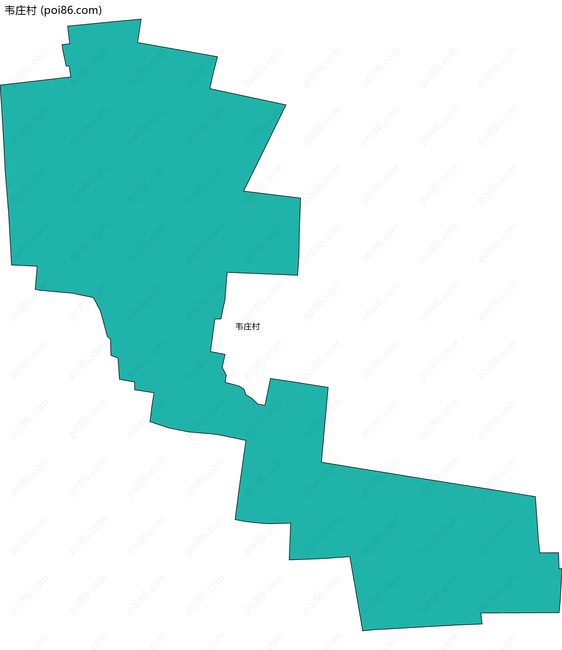 韦庄村边界地图