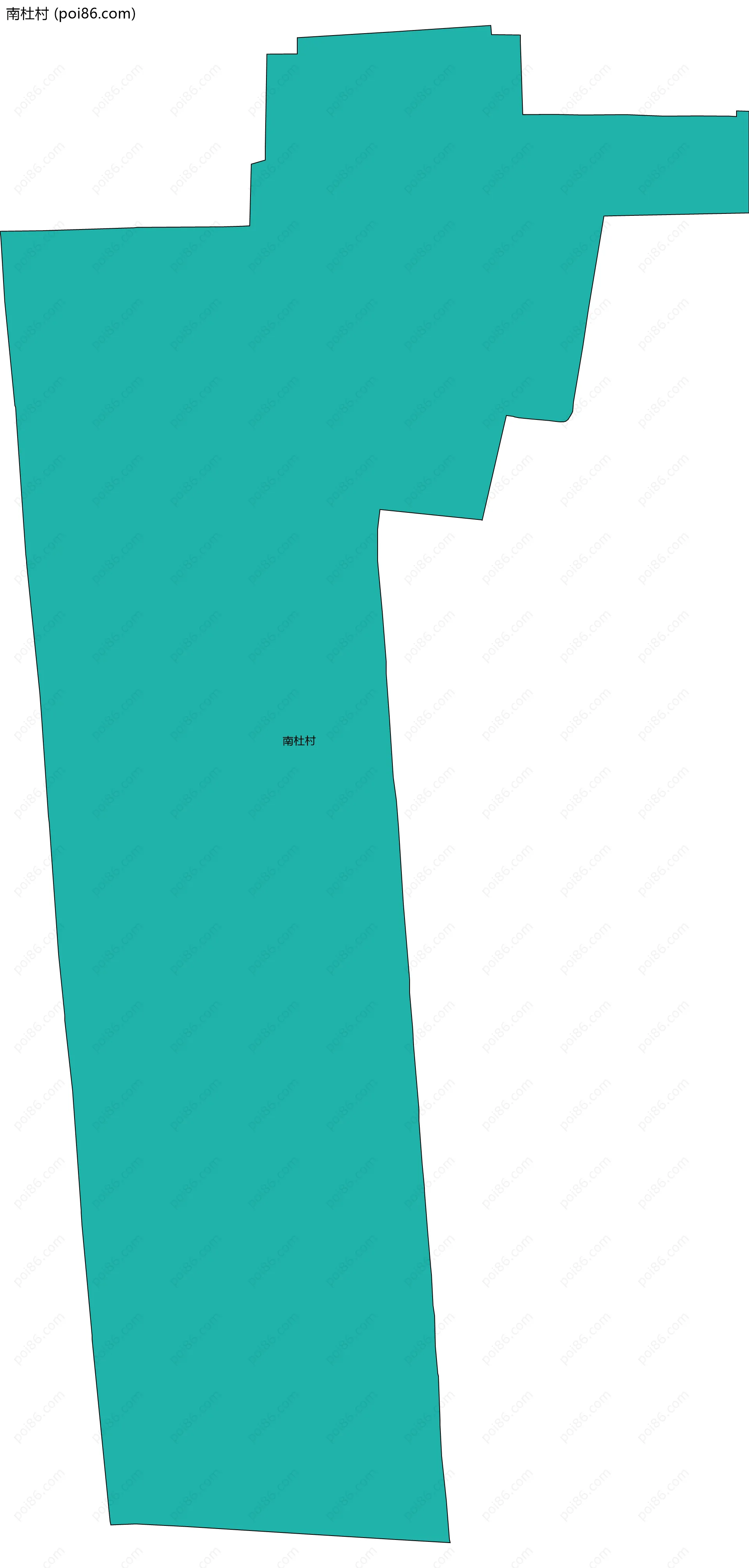 南杜村边界地图