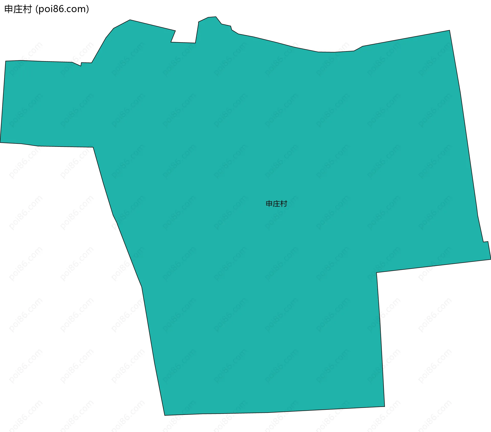 申庄村边界地图