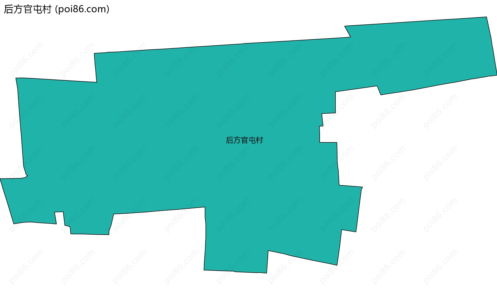 后方官屯村边界地图