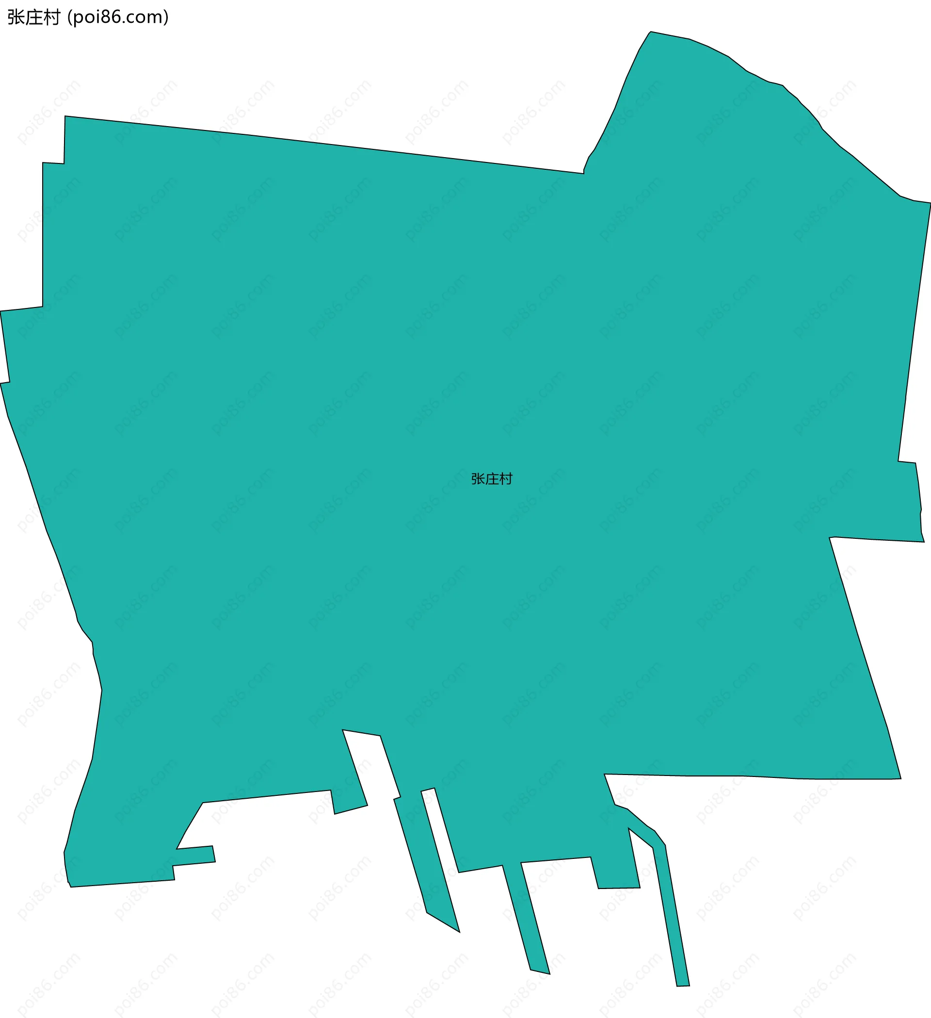 张庄村边界地图