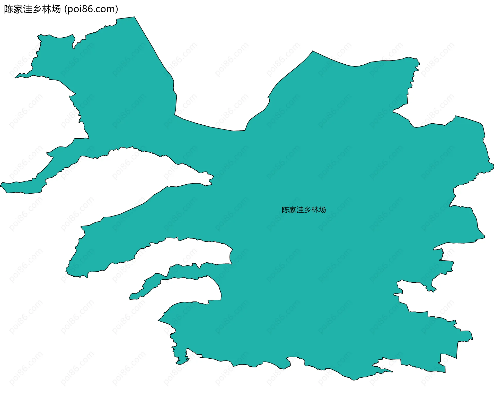 陈家洼乡林场边界地图