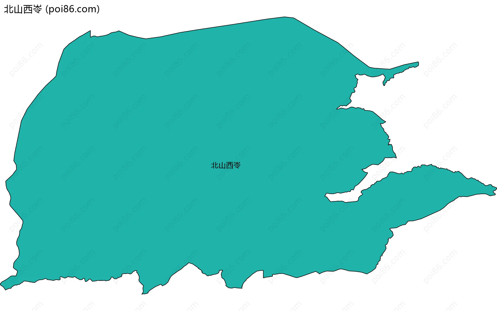 北山西岺边界地图