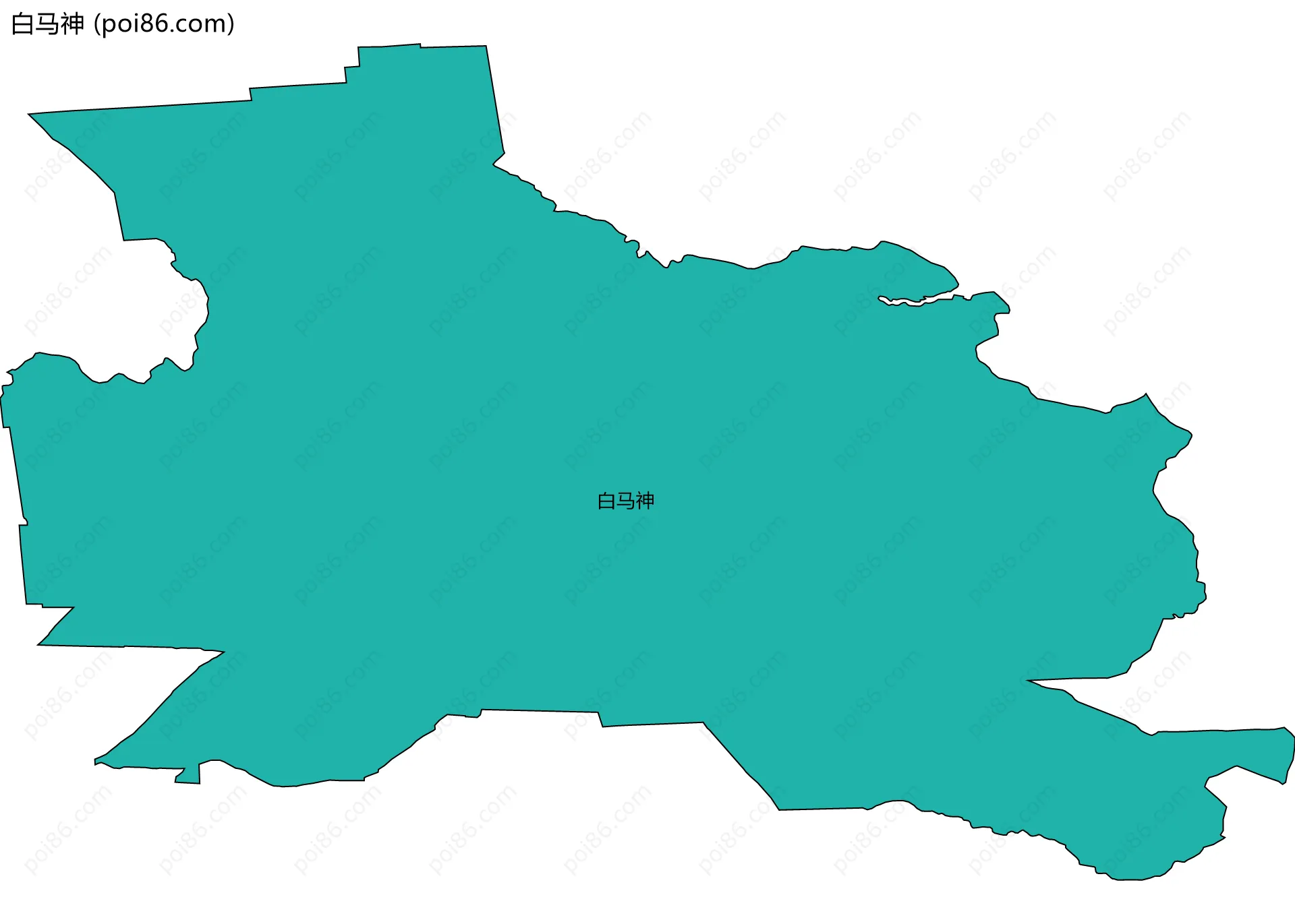 白马神边界地图