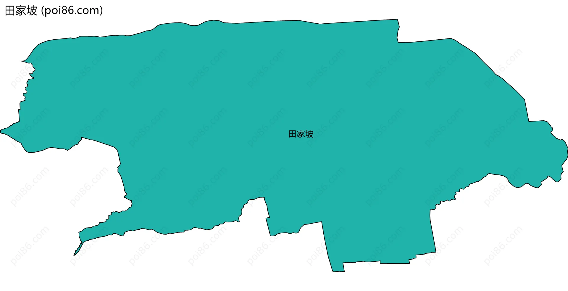 田家坡边界地图