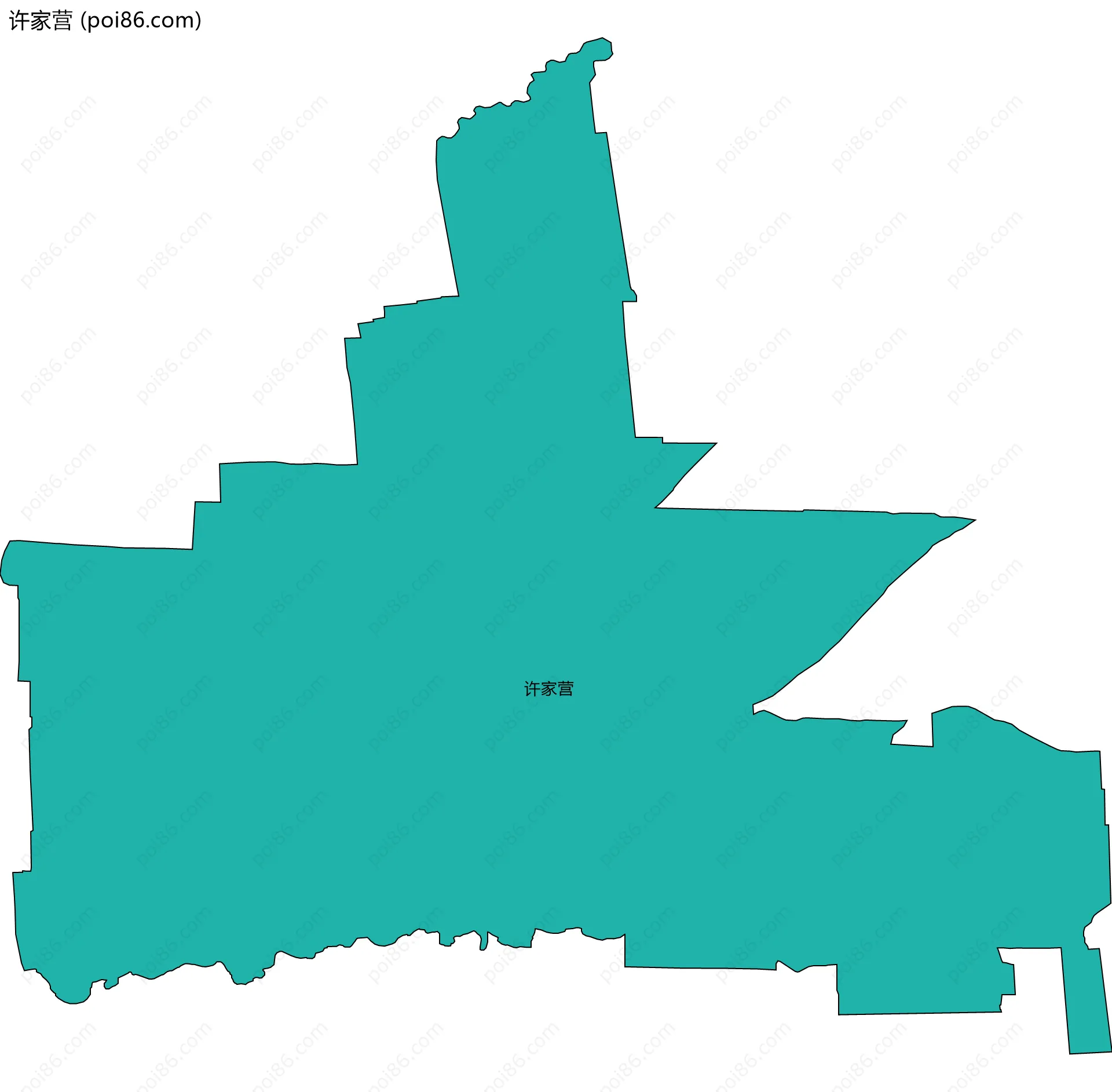 许家营边界地图