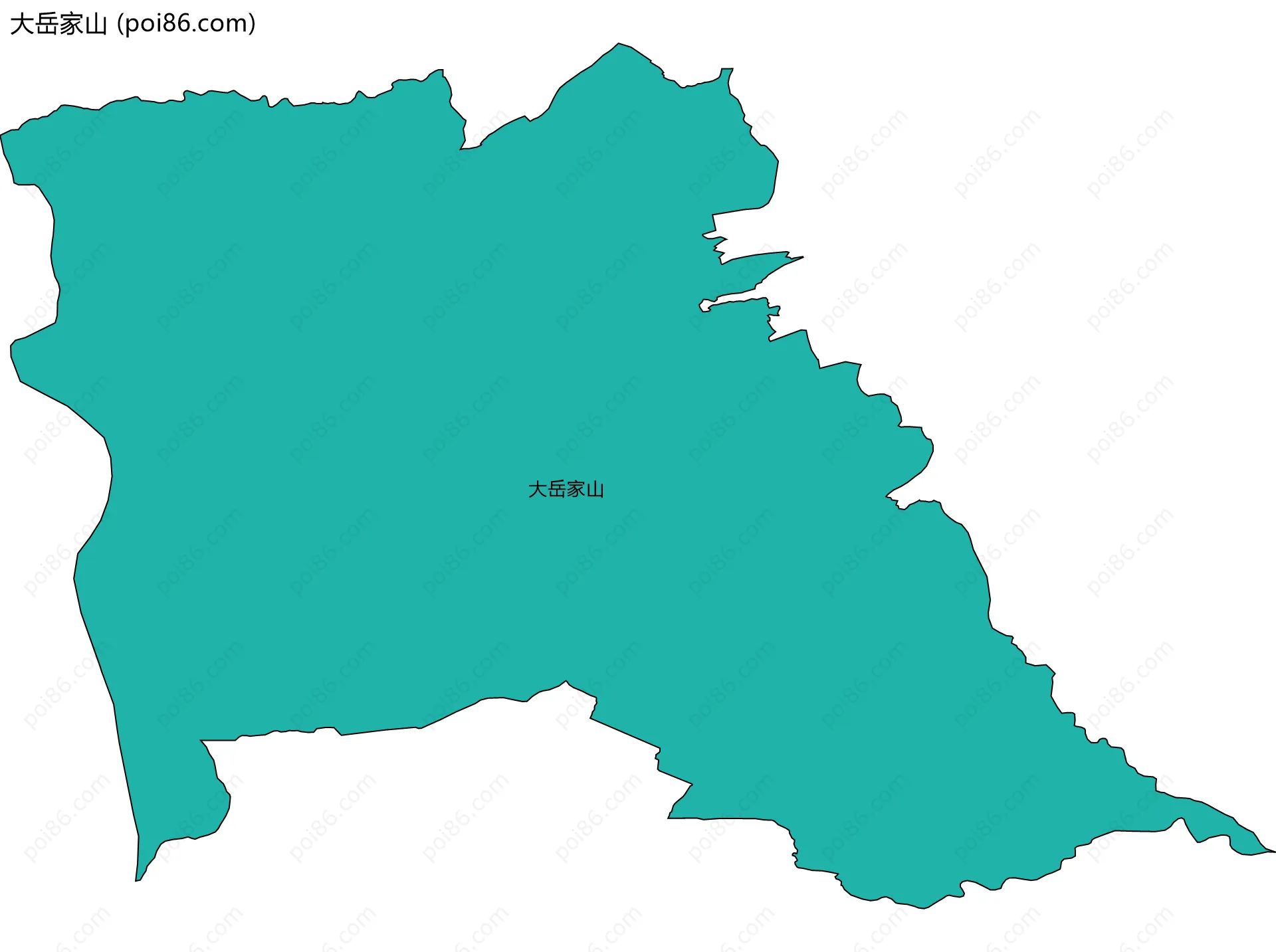 大岳家山边界地图