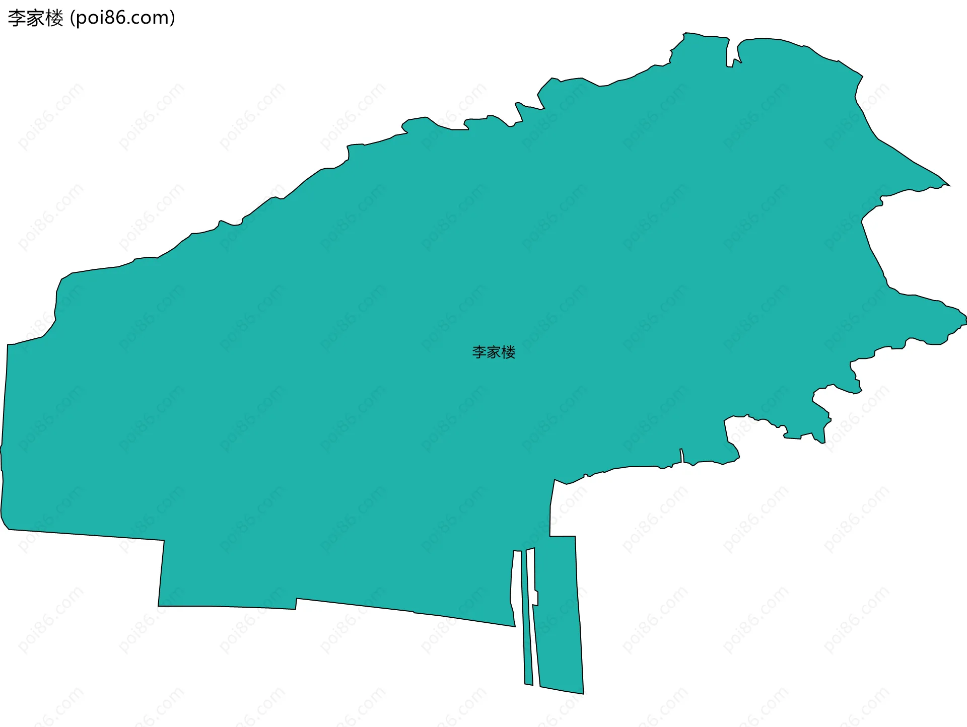 李家楼边界地图
