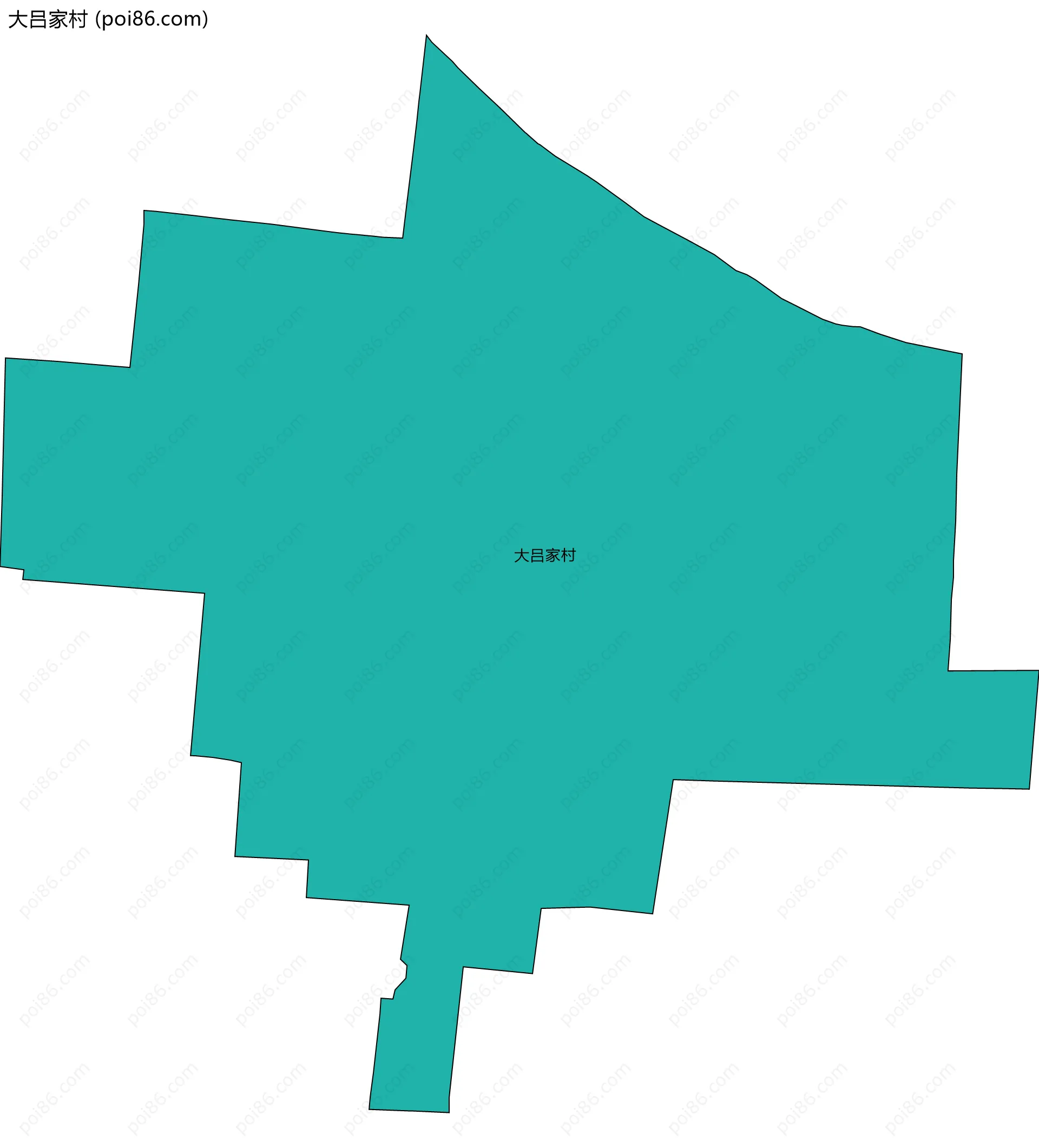 大吕家村边界地图