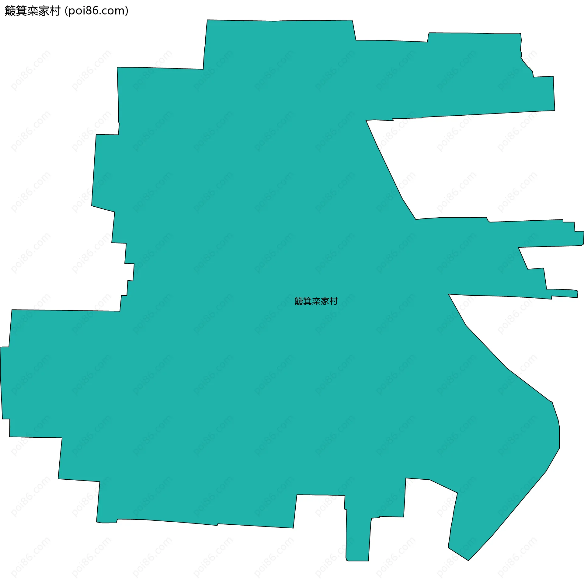 簸箕栾家村边界地图