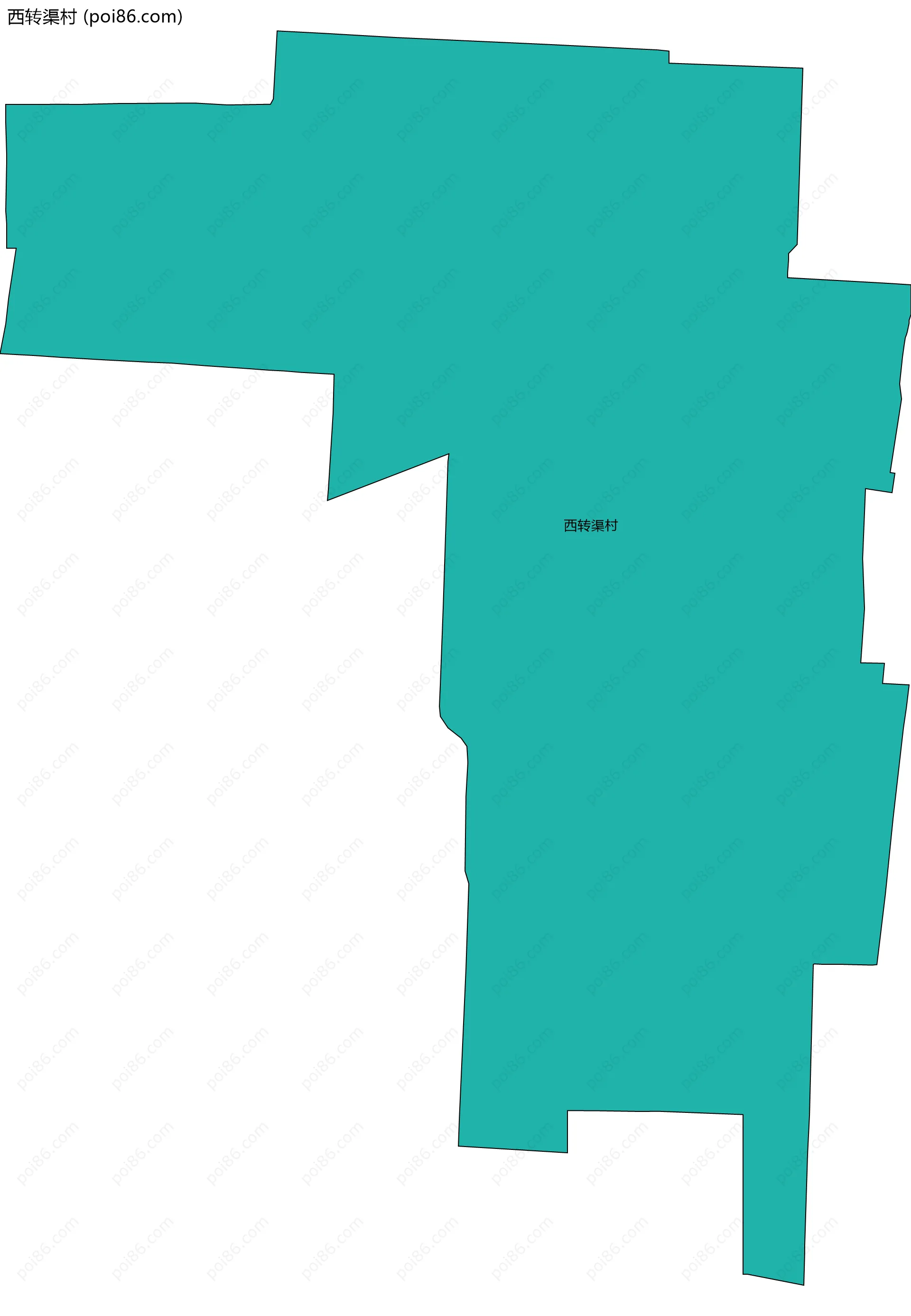 西转渠村边界地图