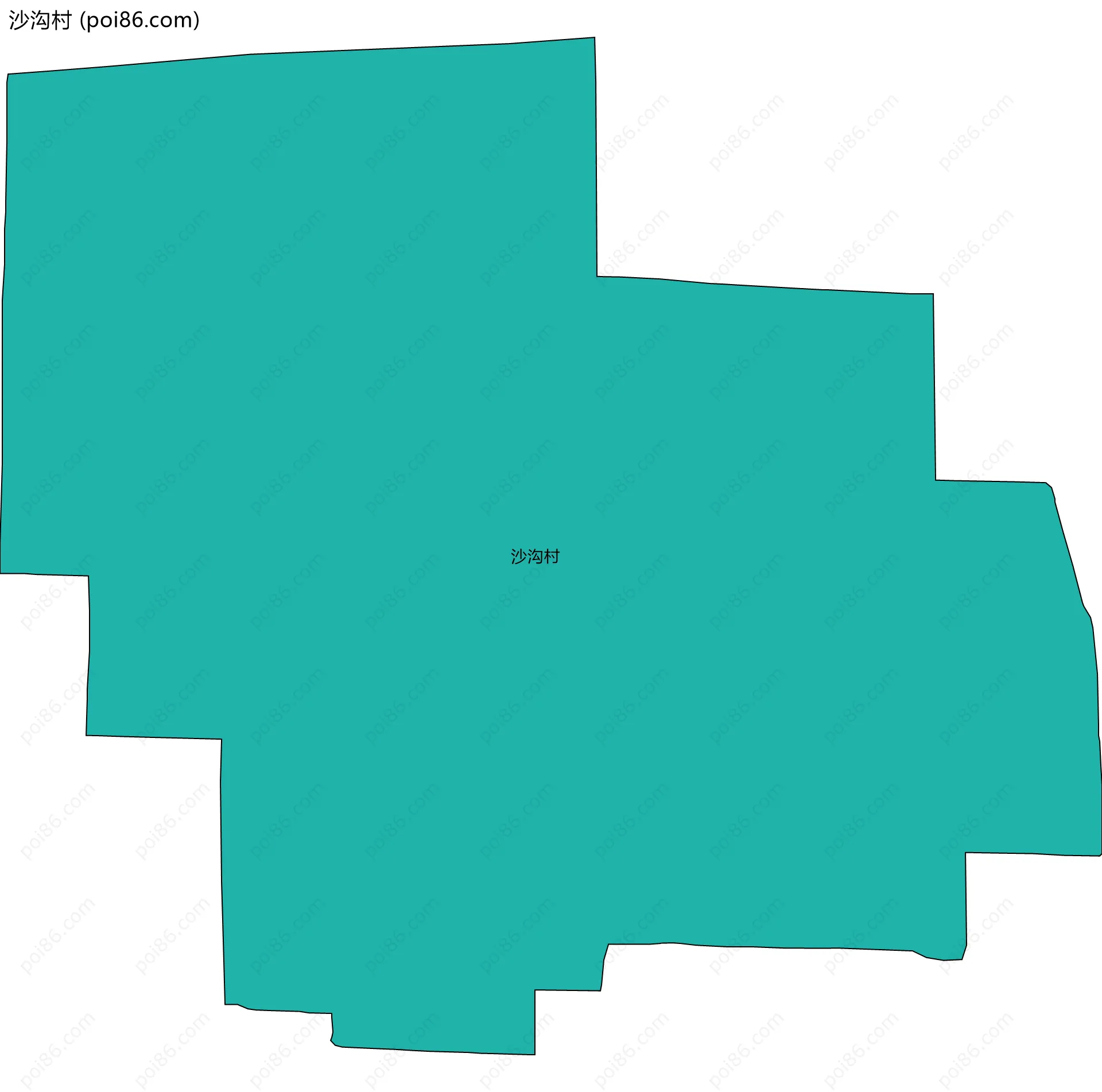 沙沟村边界地图