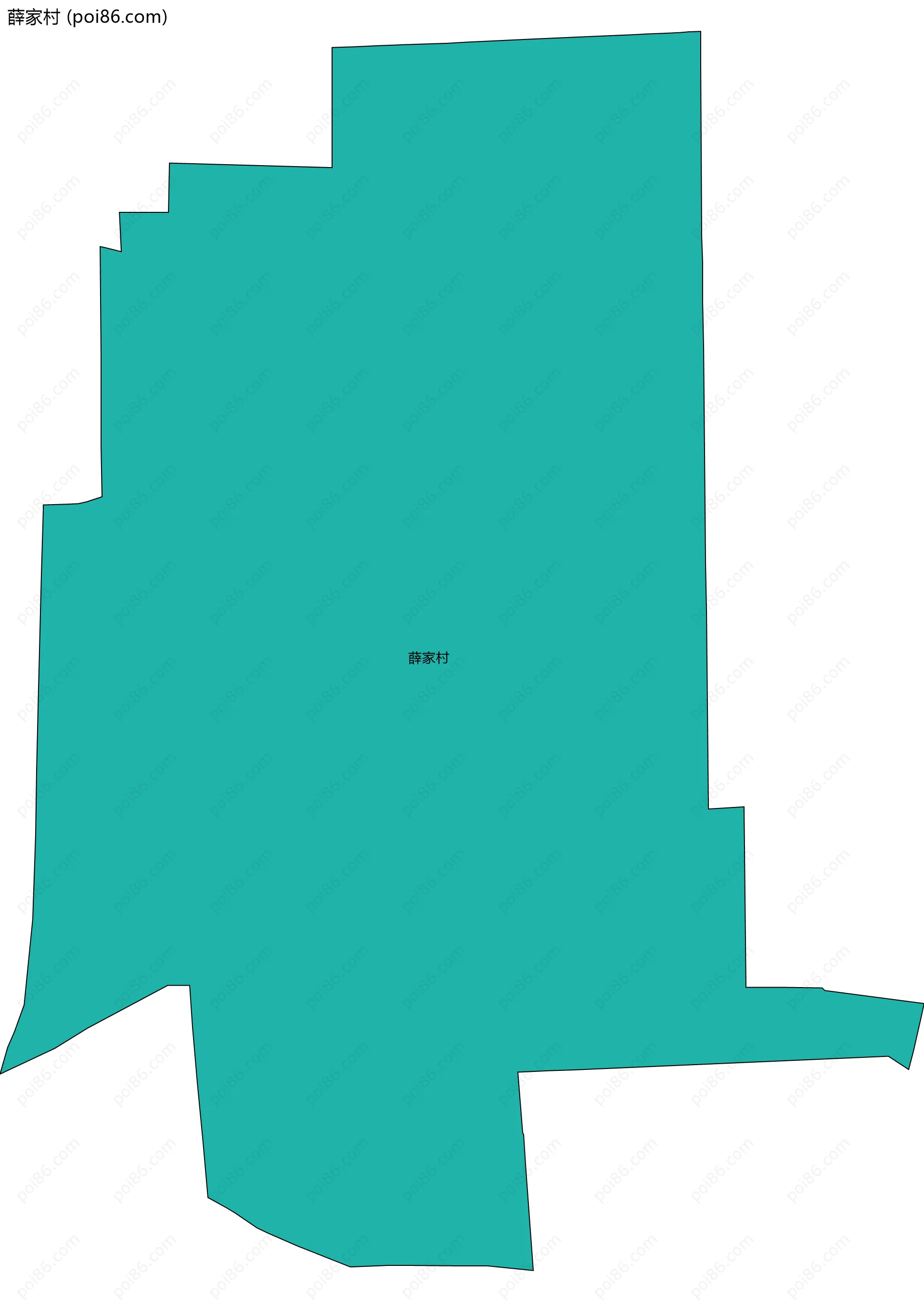 薛家村边界地图