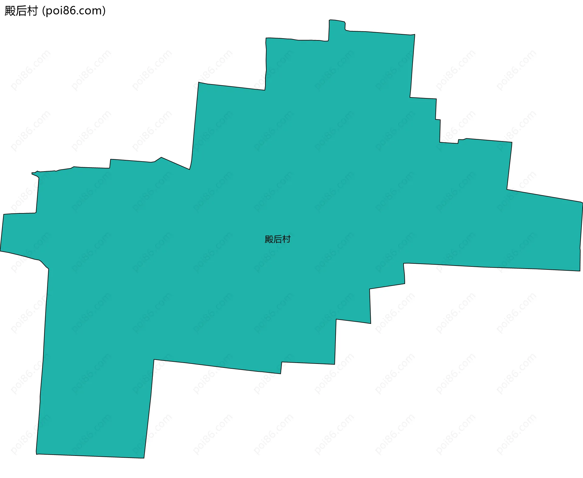 殿后村边界地图